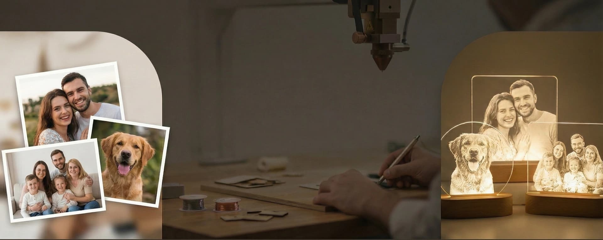 LUMORA — Индивидуальный заказ 3D LED светильника