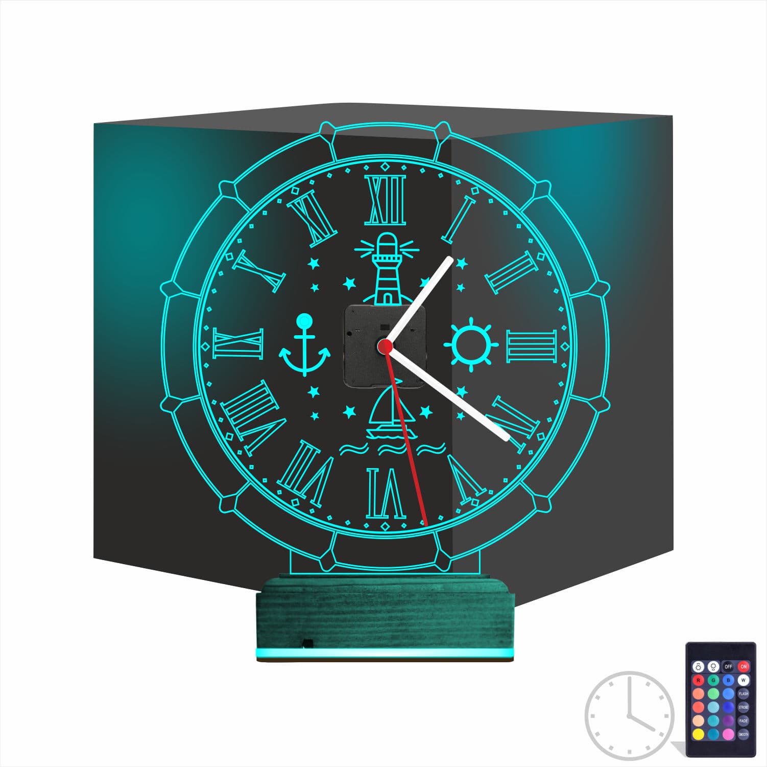 Морские Часы — 3D LED Ночник | Подарок мужчине 1