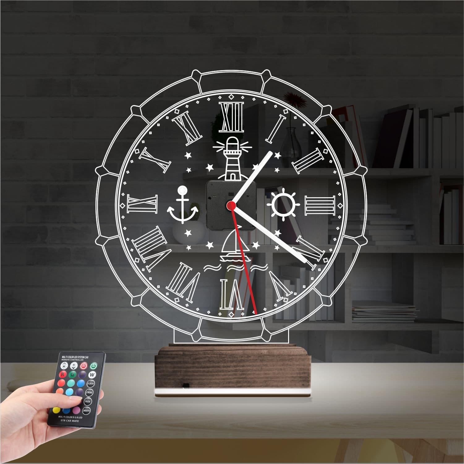 Морские Часы — 3D LED Ночник | Подарок мужчине 2