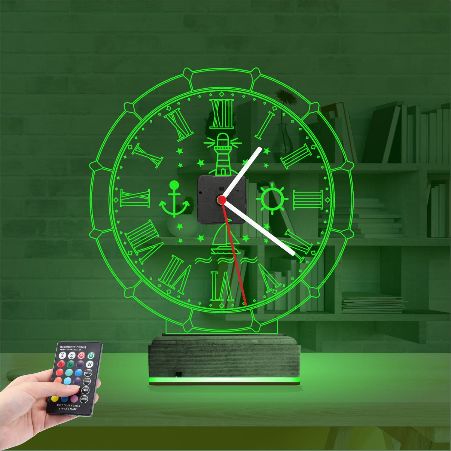 Морские Часы — 3D LED Ночник | Подарок мужчине 6