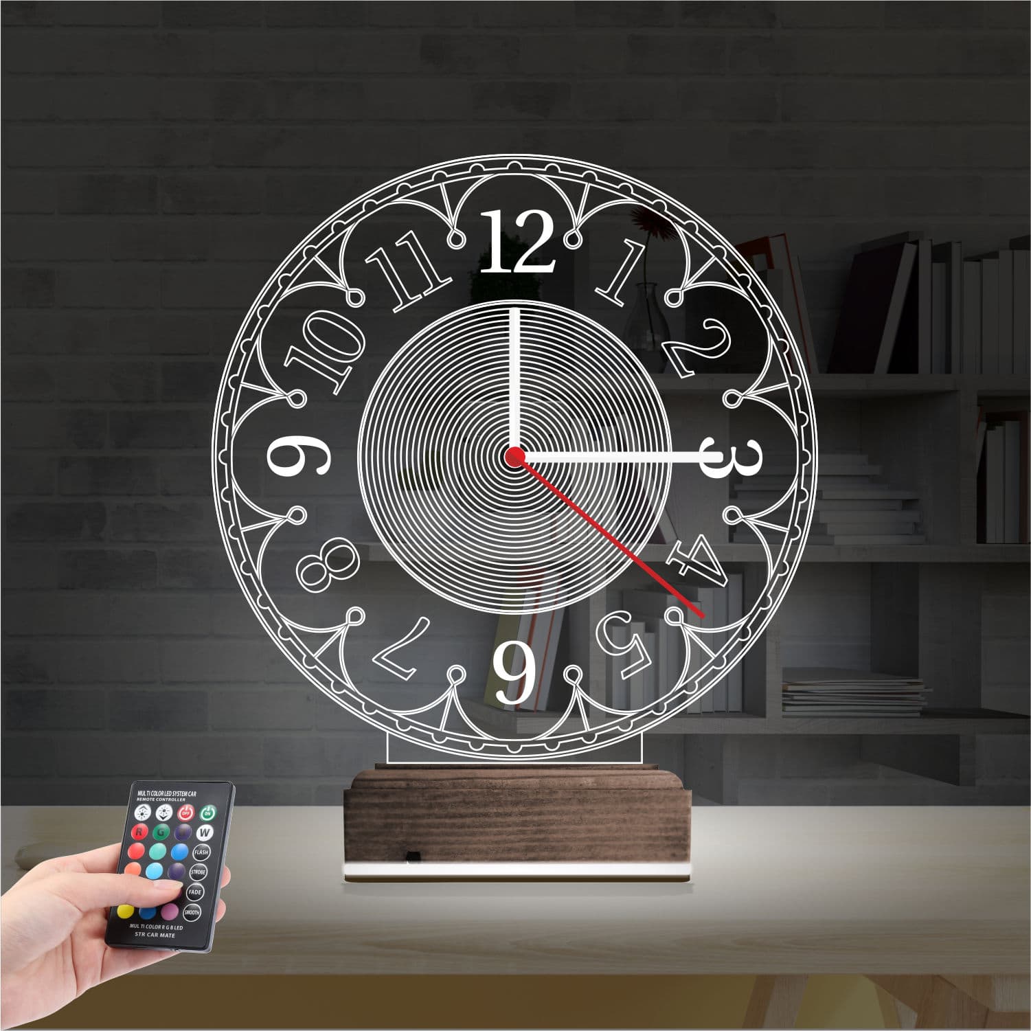 Часы — 3D LED Ночник | Подарок на новоселье 2