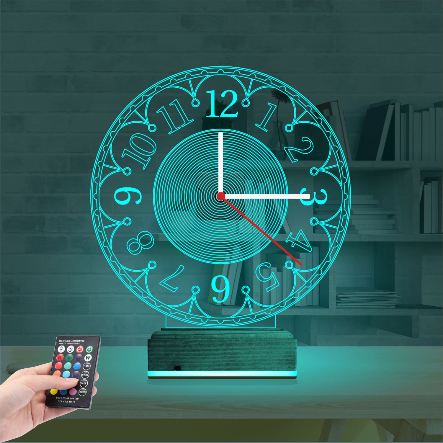 Часы — 3D LED Ночник | Подарок на новоселье 3