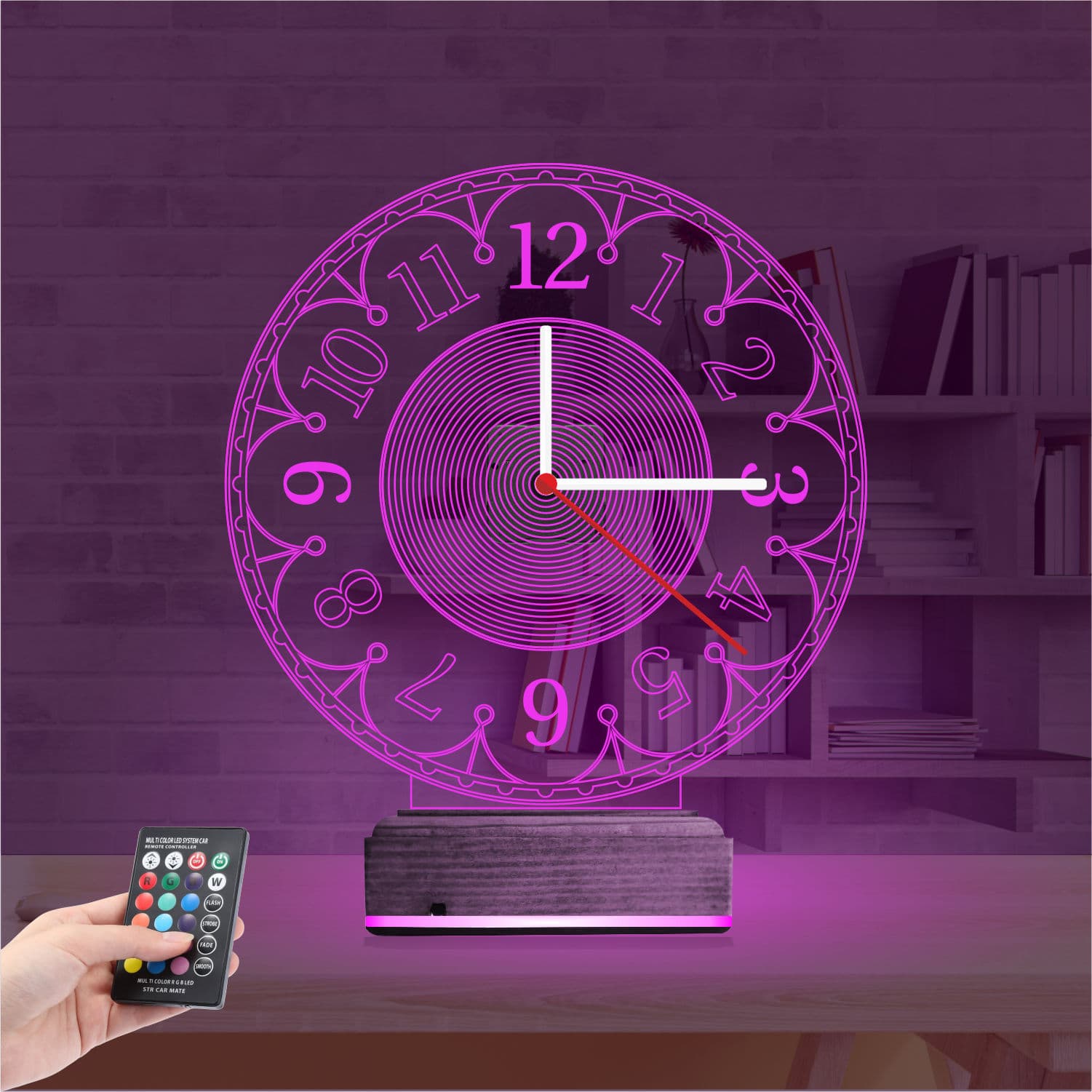 Часы — 3D LED Ночник | Подарок на новоселье 4