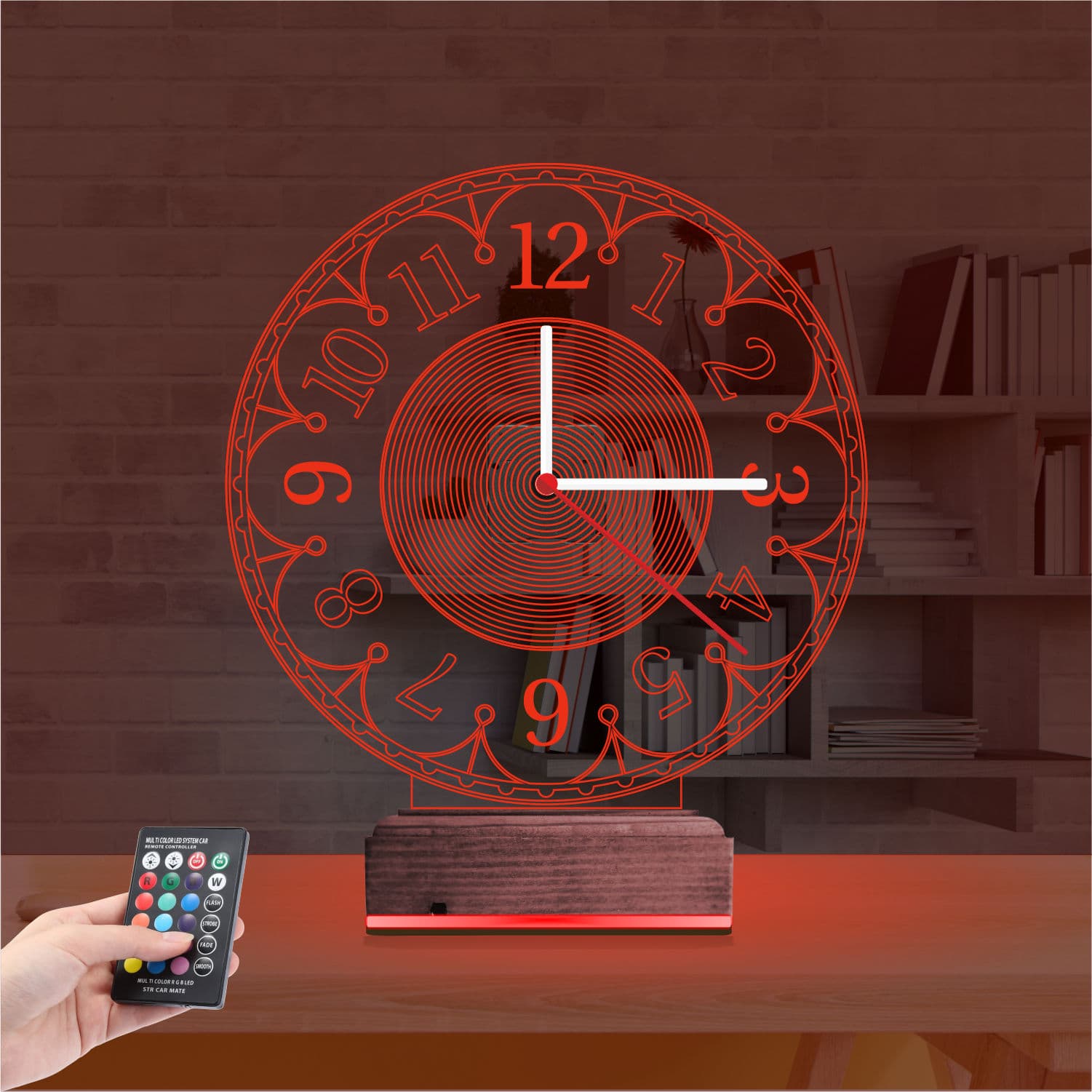 Часы — 3D LED Ночник | Подарок на новоселье 7