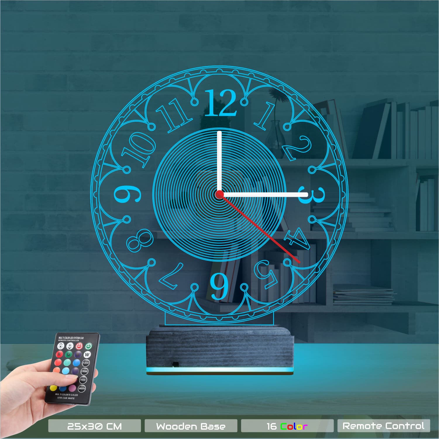 Часы — 3D LED Ночник | Подарок на новоселье 9