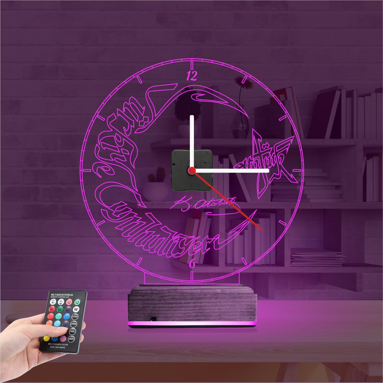 Ататюрк и Флаг Турции — 3D LED Ночник с часами | Подарок 4