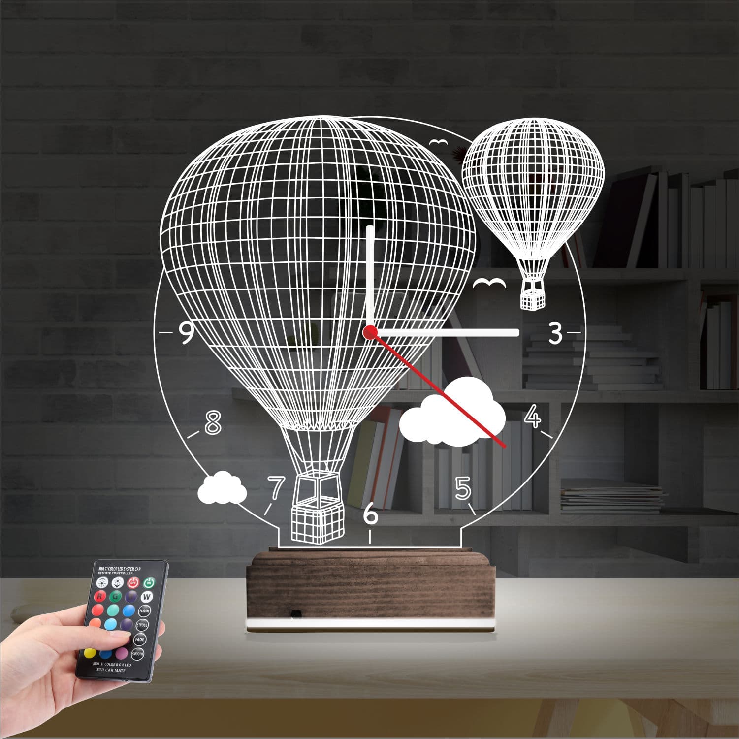 Воздушные шары с часами — 3D LED Ночник | Подарок детям 2