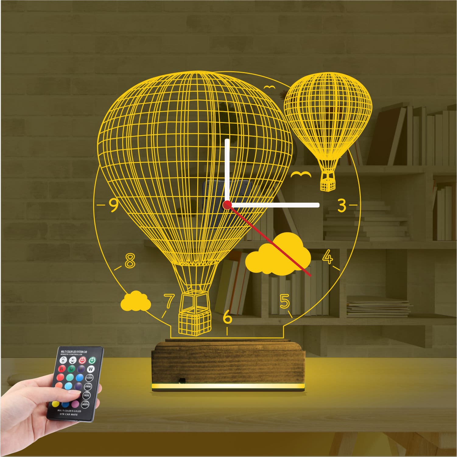 Воздушные шары с часами — 3D LED Ночник | Подарок детям 8