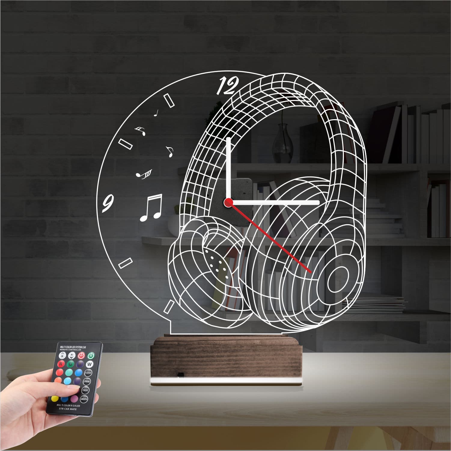 Наушники и Музыка — 3D LED Ночник | Подарок меломану 2