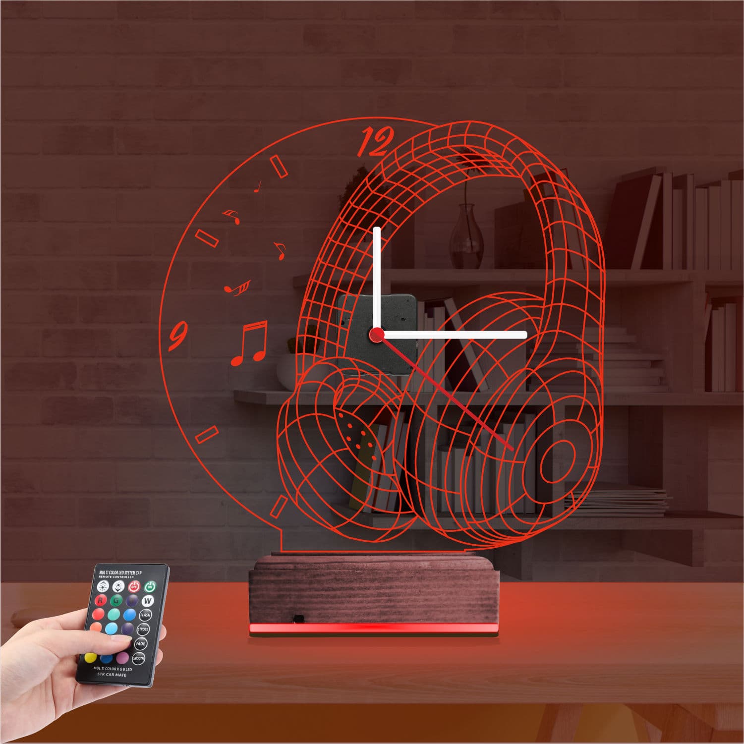 Наушники и Музыка — 3D LED Ночник | Подарок меломану 7