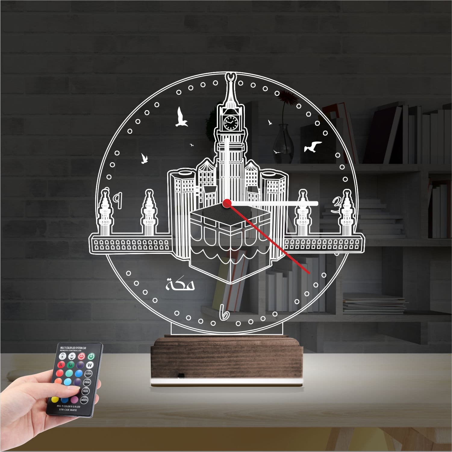 Мекка и Кааба — 3D LED Ночник-часы | Подарок мусульманину 2