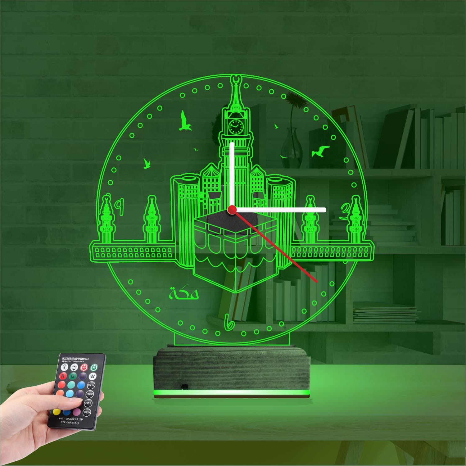 Мекка и Кааба — 3D LED Ночник-часы | Подарок мусульманину 6