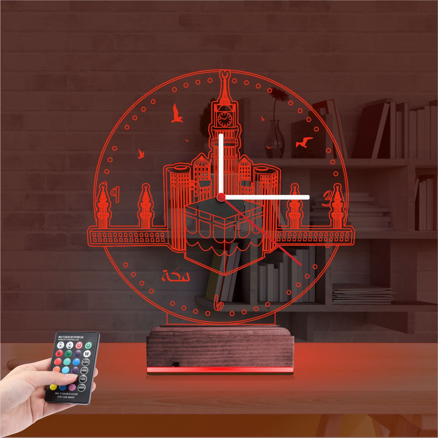 Мекка и Кааба — 3D LED Ночник-часы | Подарок мусульманину 7