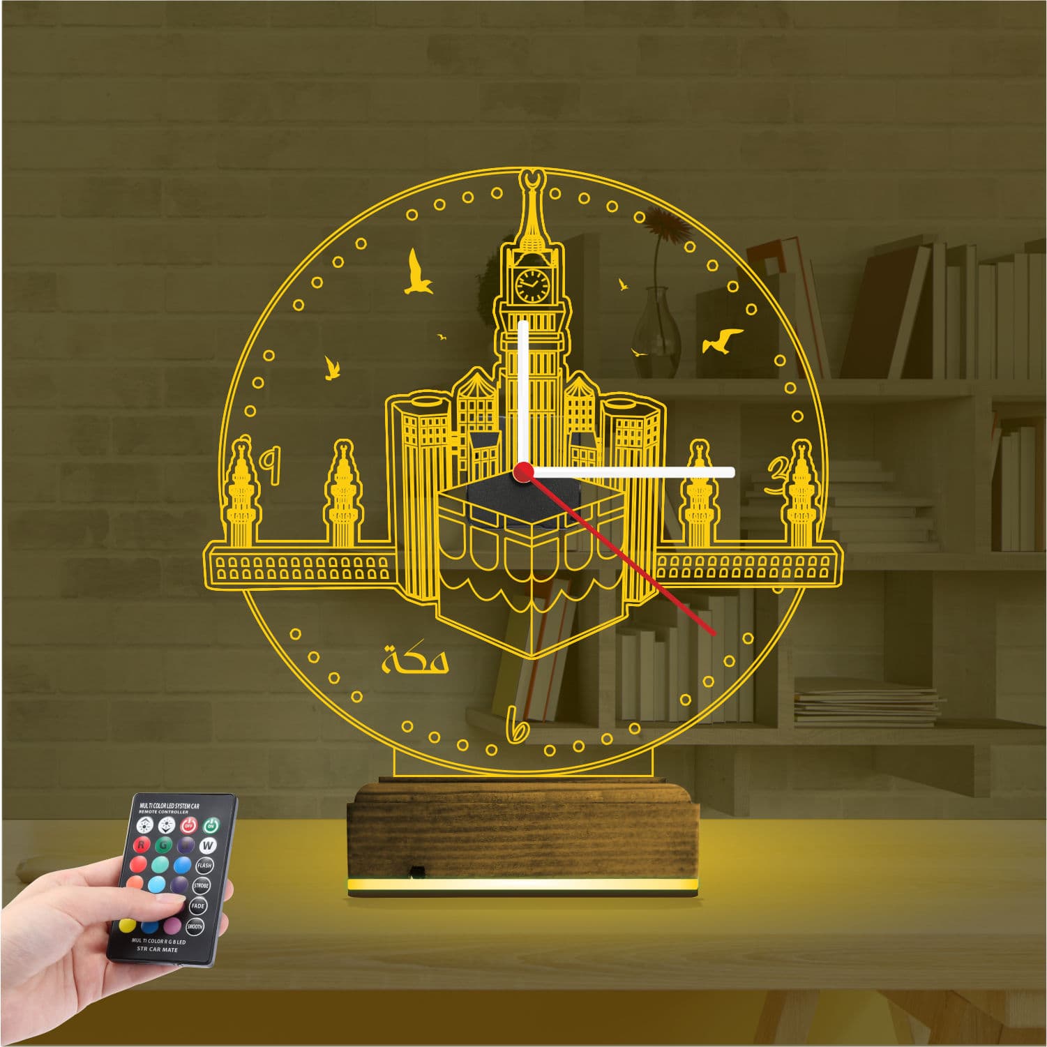 Мекка и Кааба — 3D LED Ночник-часы | Подарок мусульманину 8