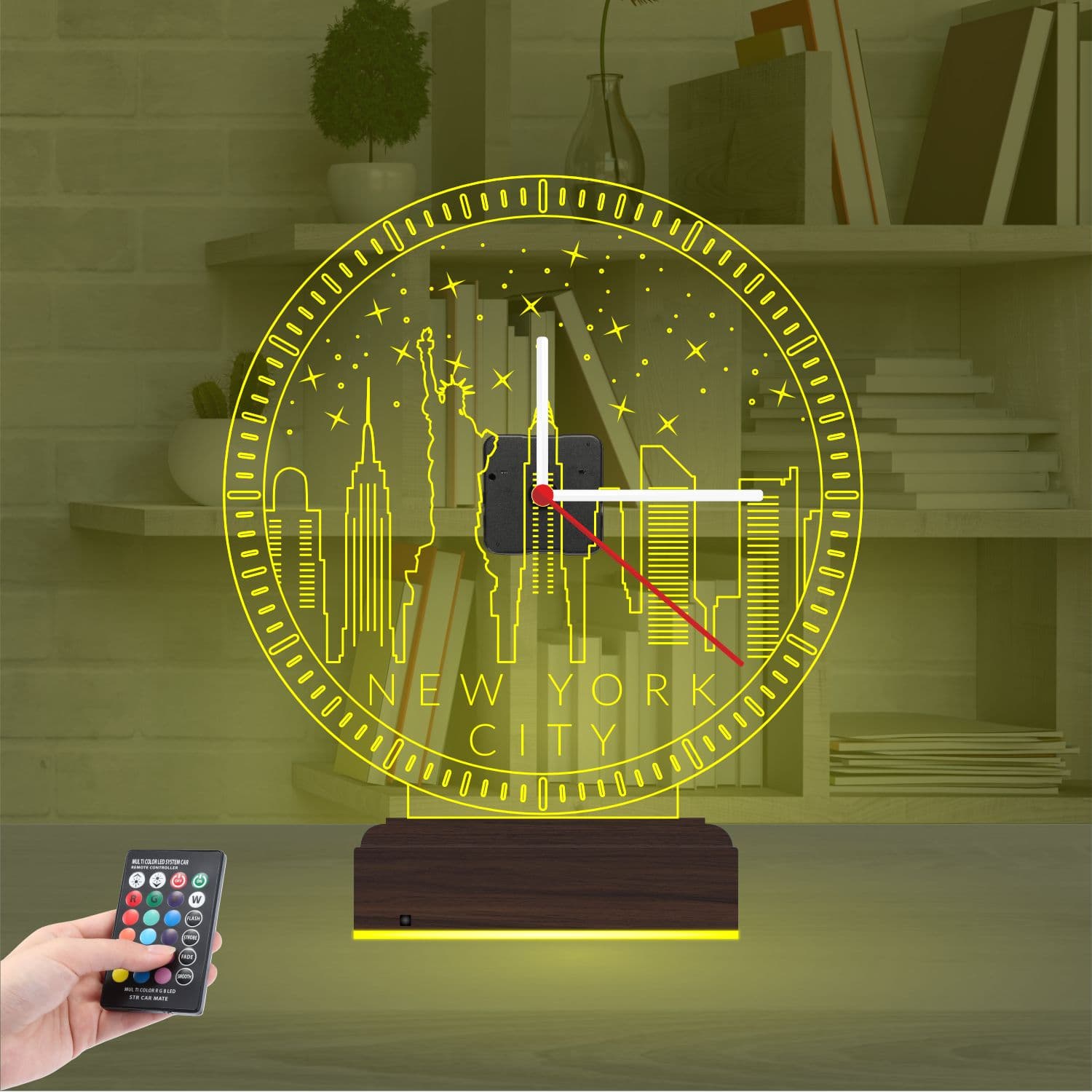 3D Saatli Düz Lamba #029 7