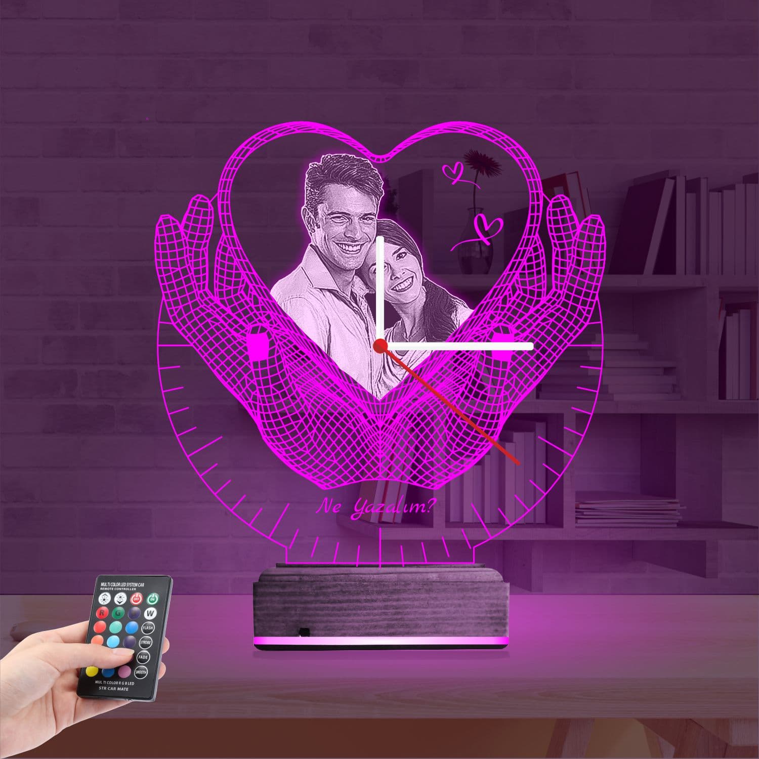 Влюбленная пара в сердце — 3D LED Ночник | Подарок на годовщину 4