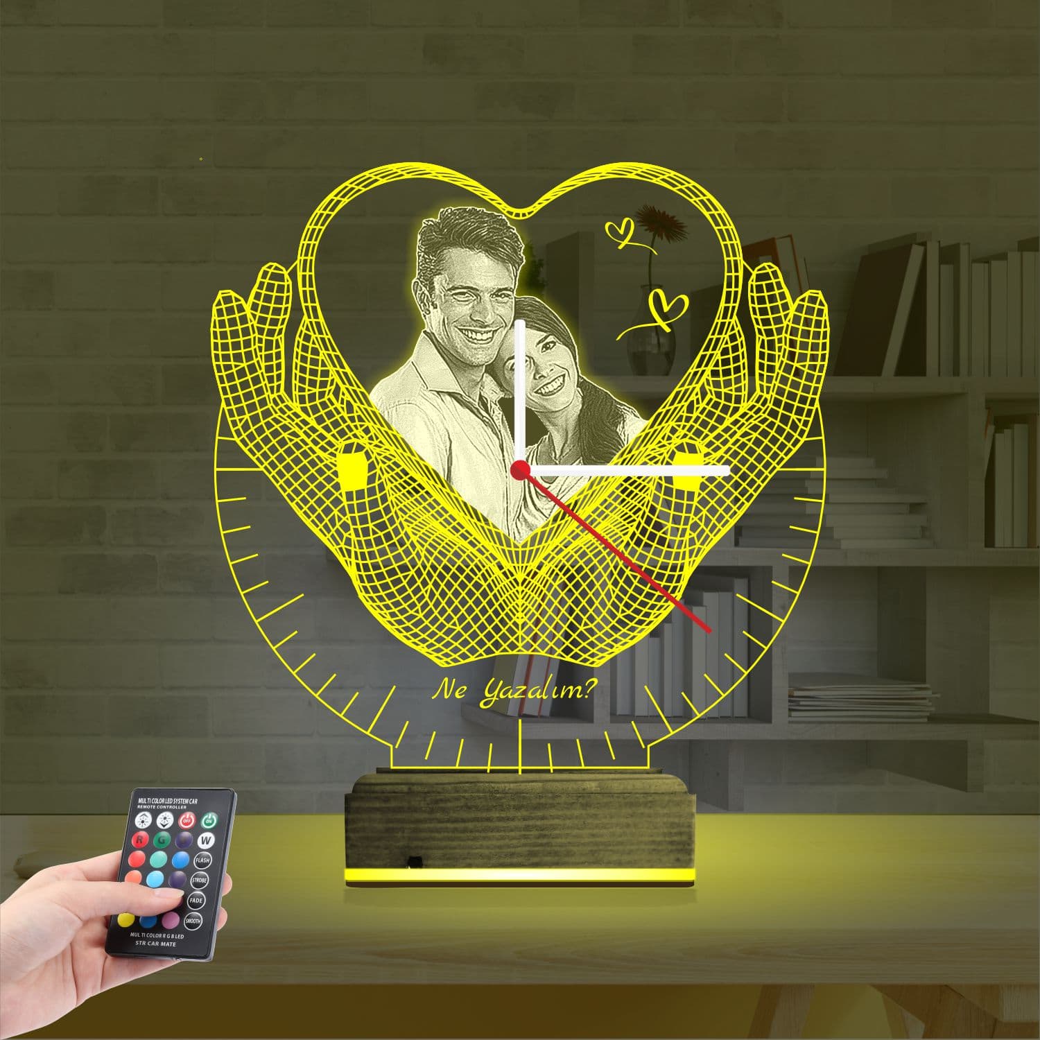 Влюбленная пара в сердце — 3D LED Ночник | Подарок на годовщину 5