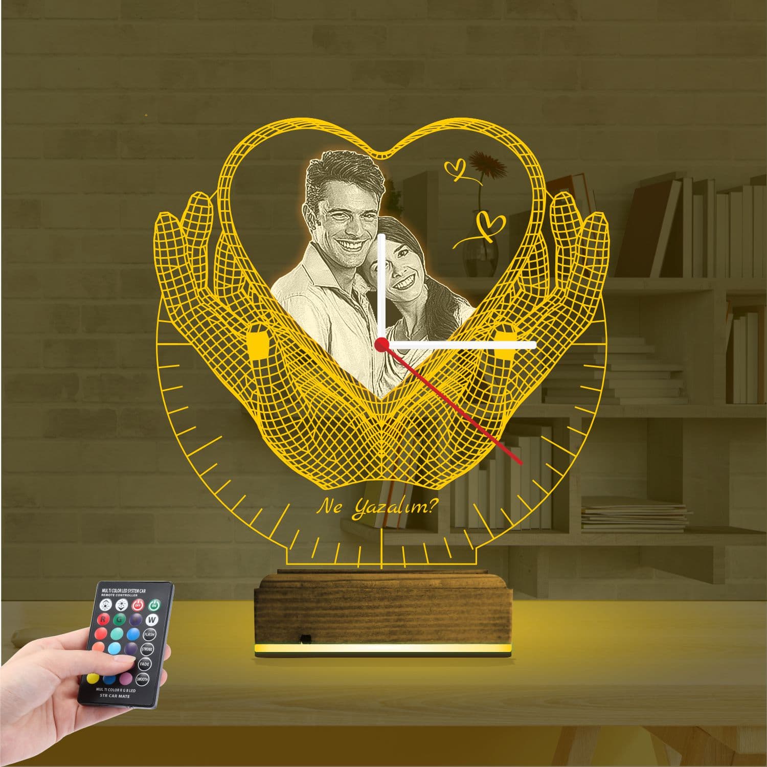 Влюбленная пара в сердце — 3D LED Ночник | Подарок на годовщину 8