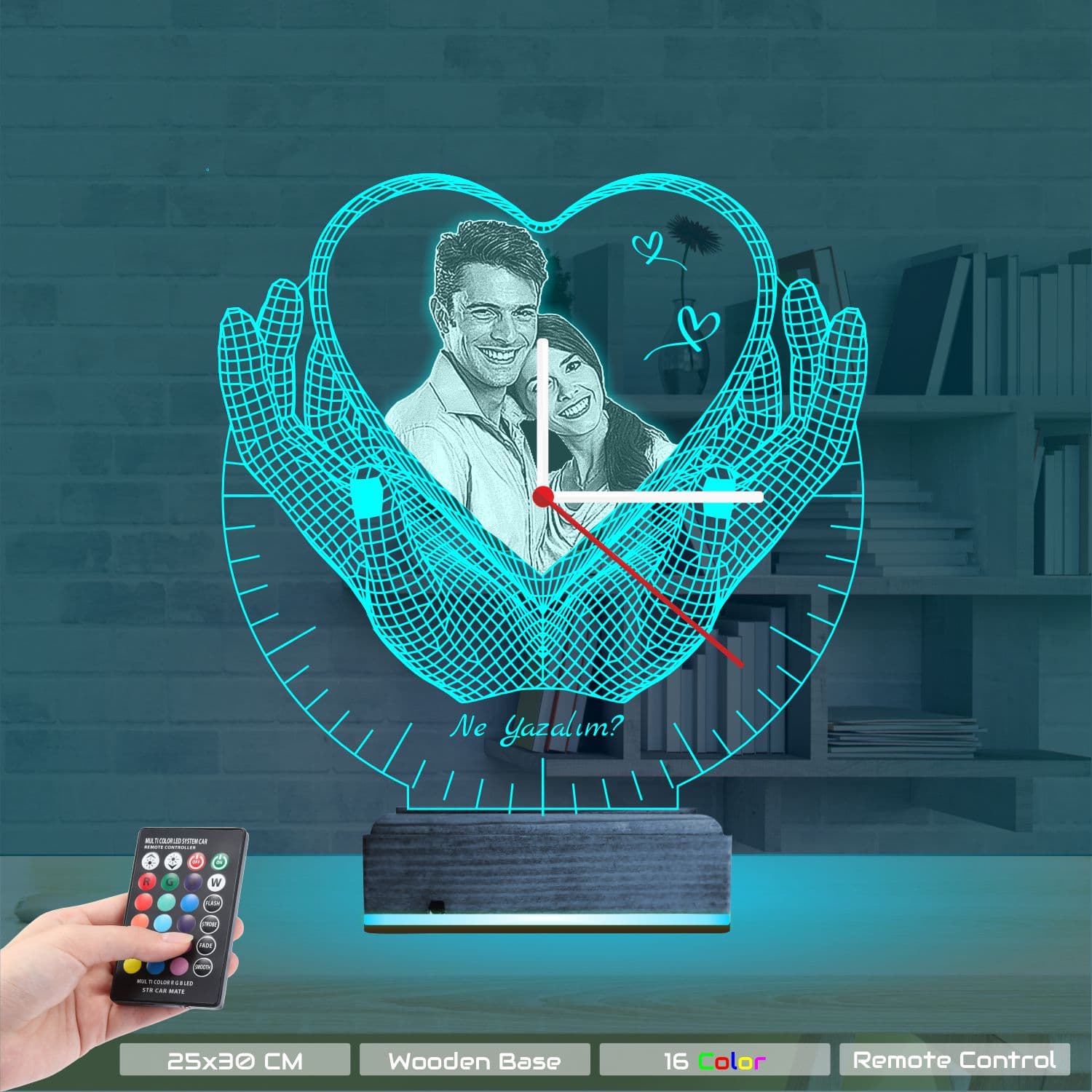 Влюбленная пара в сердце — 3D LED Ночник | Подарок на годовщину 9