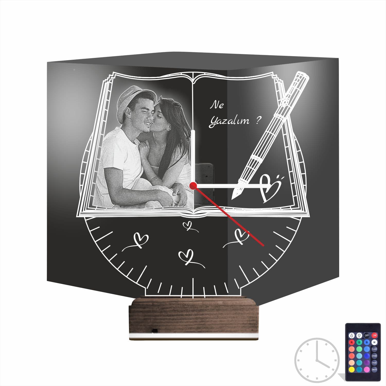 Книга с фото и часами — 3D LED Ночник | Подарок на годовщину 1