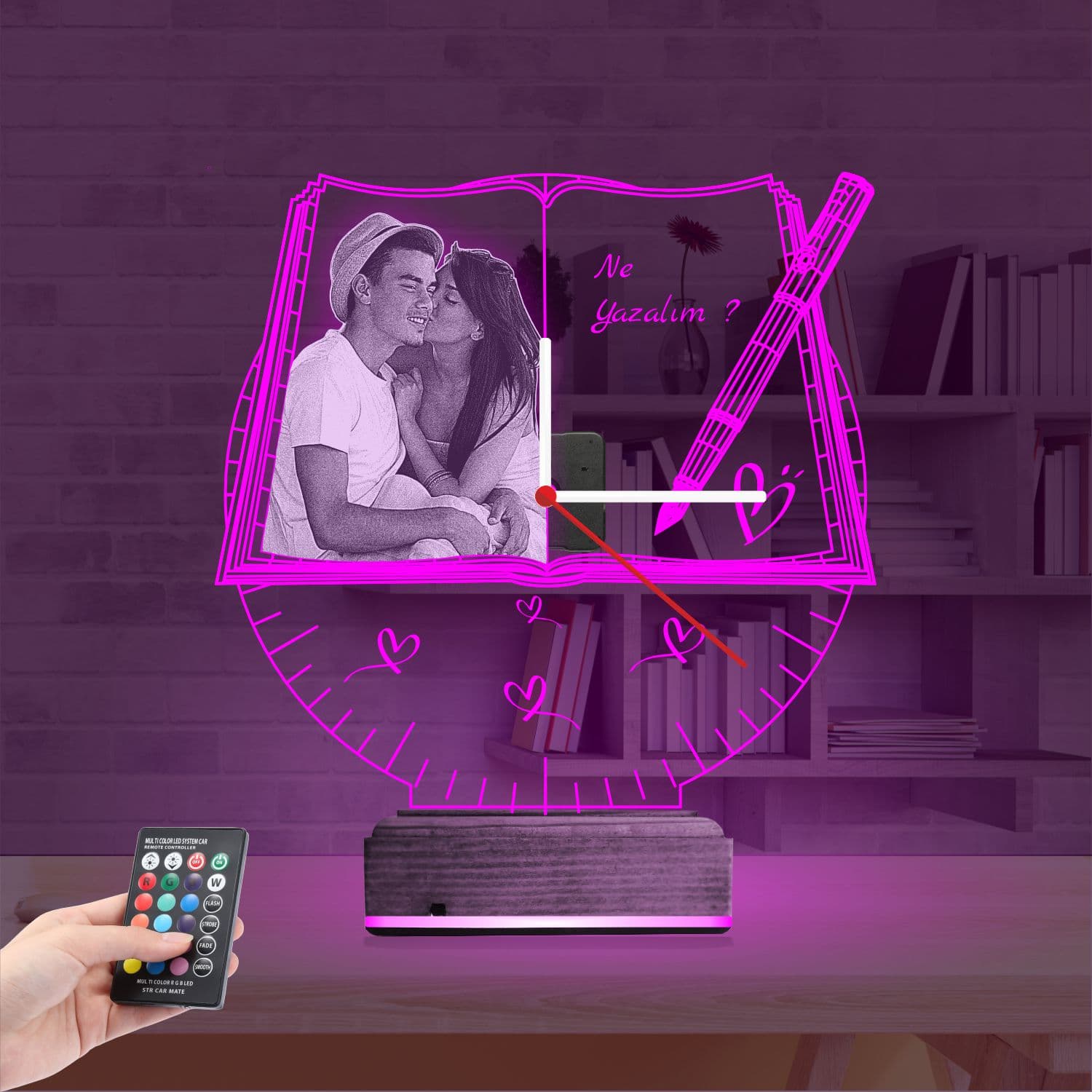 Книга с фото и часами — 3D LED Ночник | Подарок на годовщину 4