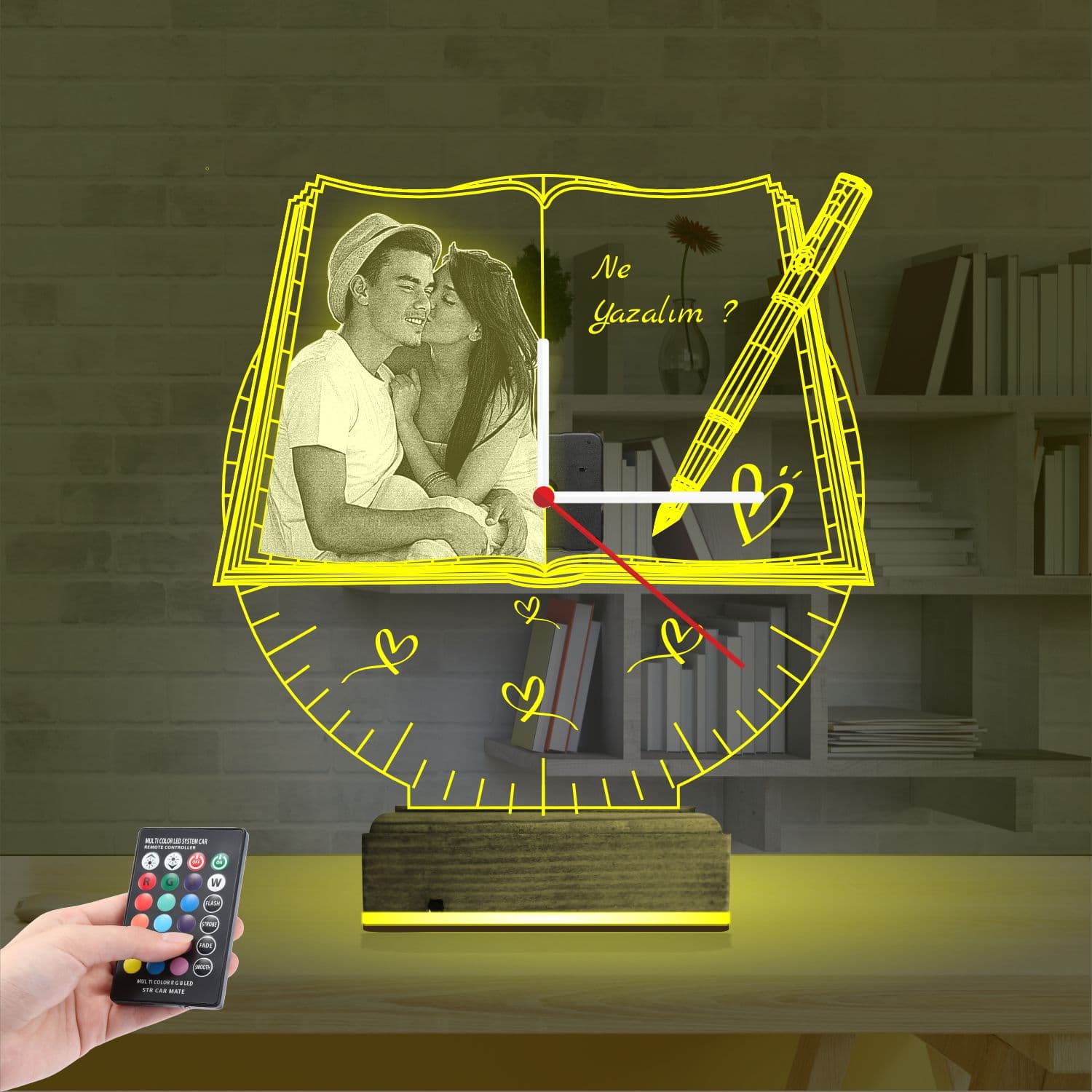Книга с фото и часами — 3D LED Ночник | Подарок на годовщину 5