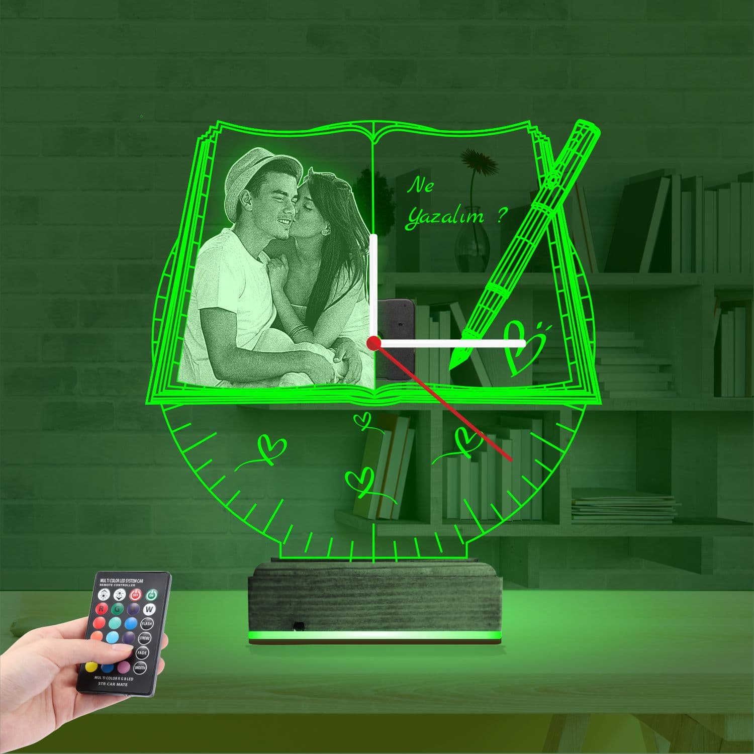 Книга с фото и часами — 3D LED Ночник | Подарок на годовщину 6