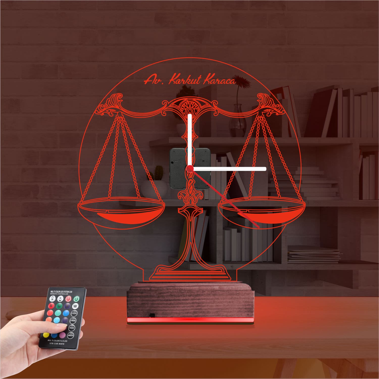 Весы правосудия — 3D LED Ночник | Подарок юристу 7