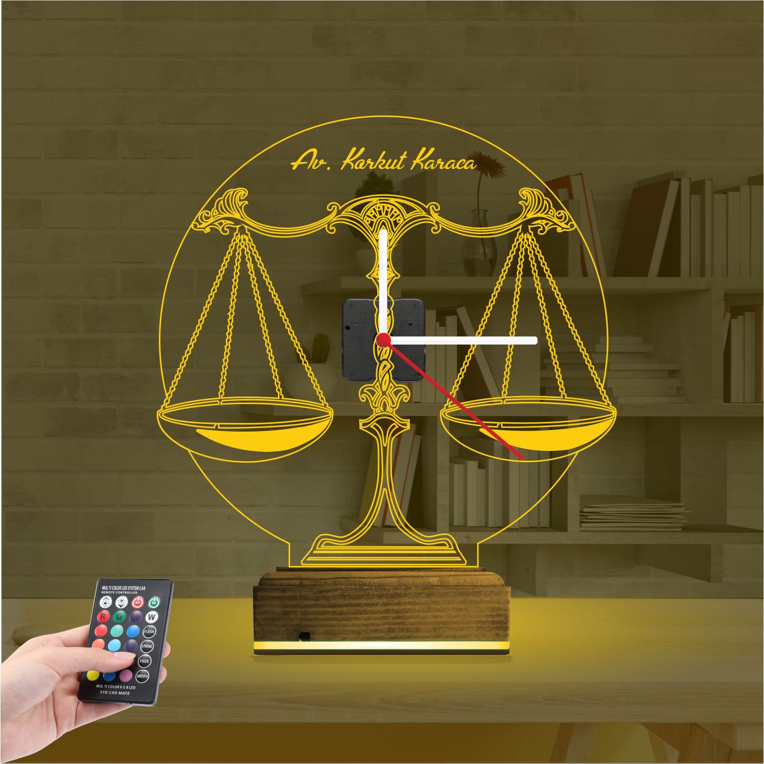 Весы правосудия — 3D LED Ночник | Подарок юристу 8