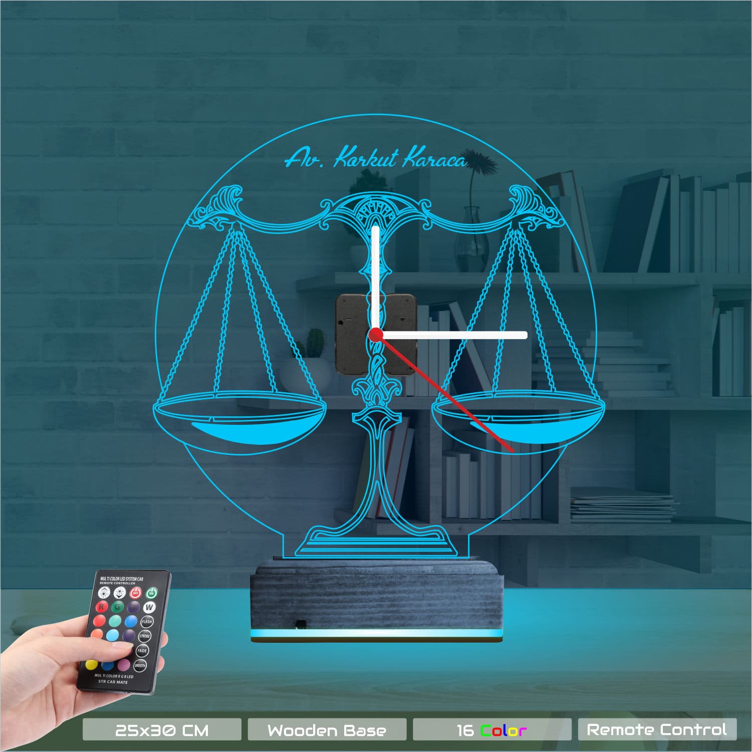 Весы правосудия — 3D LED Ночник | Подарок юристу 9