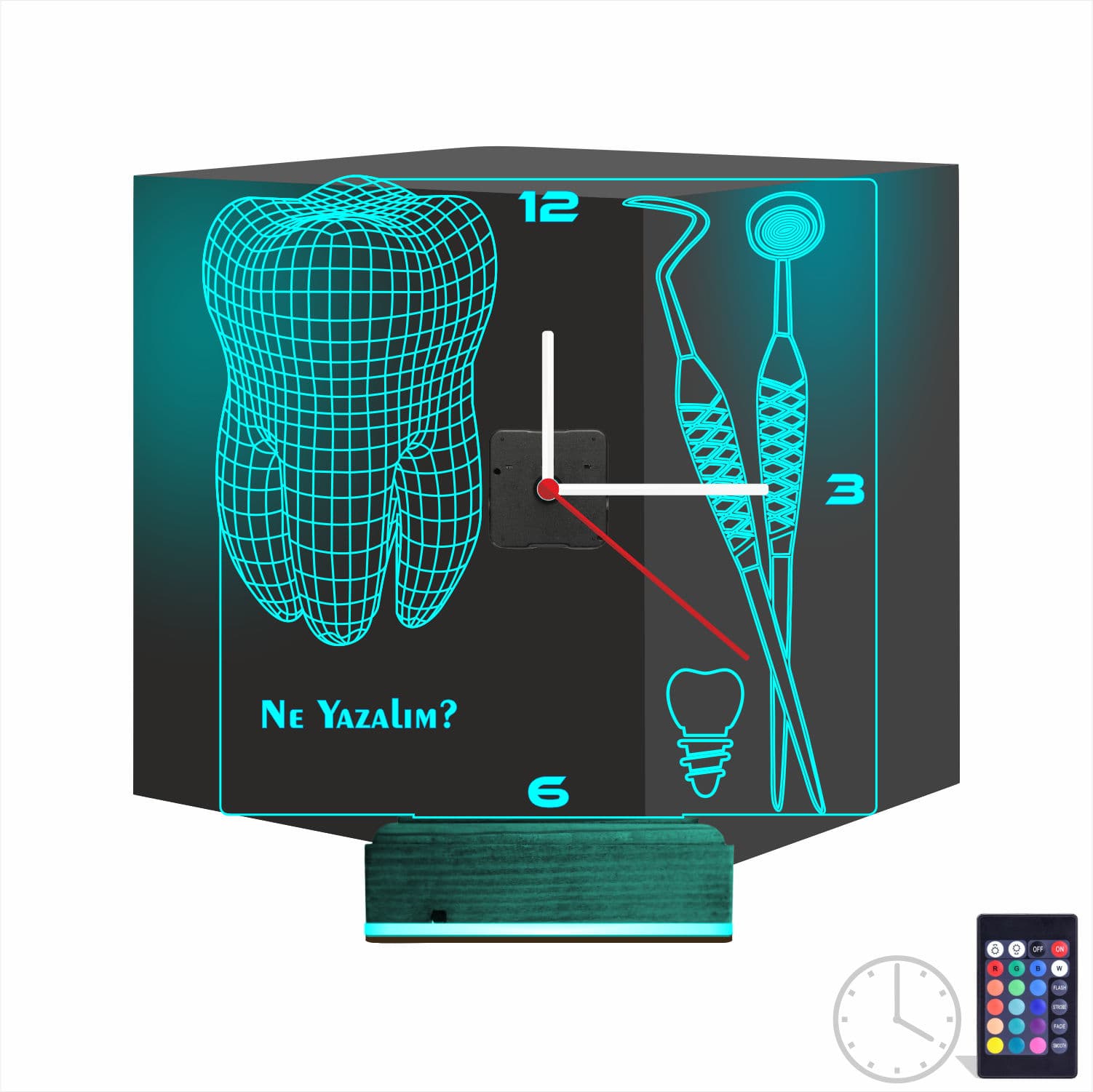 Стоматолог — 3D LED Ночник с часами | Подарок врачу 1