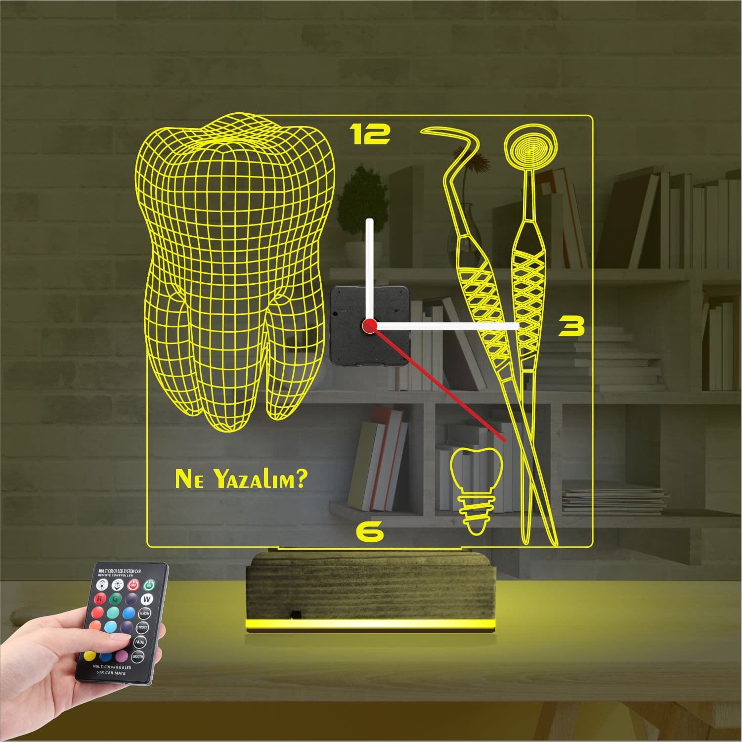 Стоматолог — 3D LED Ночник с часами | Подарок врачу 5