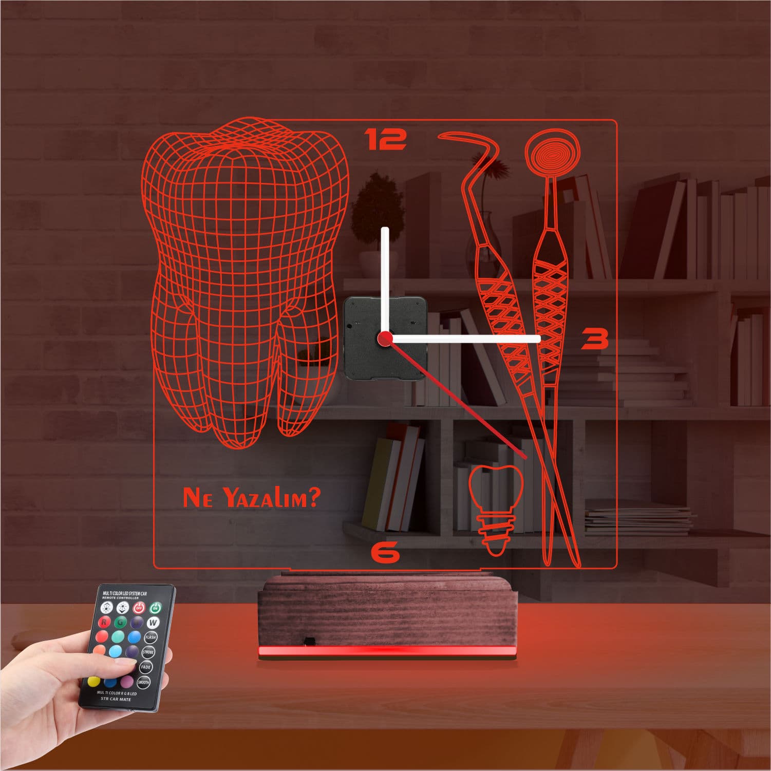 Стоматолог — 3D LED Ночник с часами | Подарок врачу 7