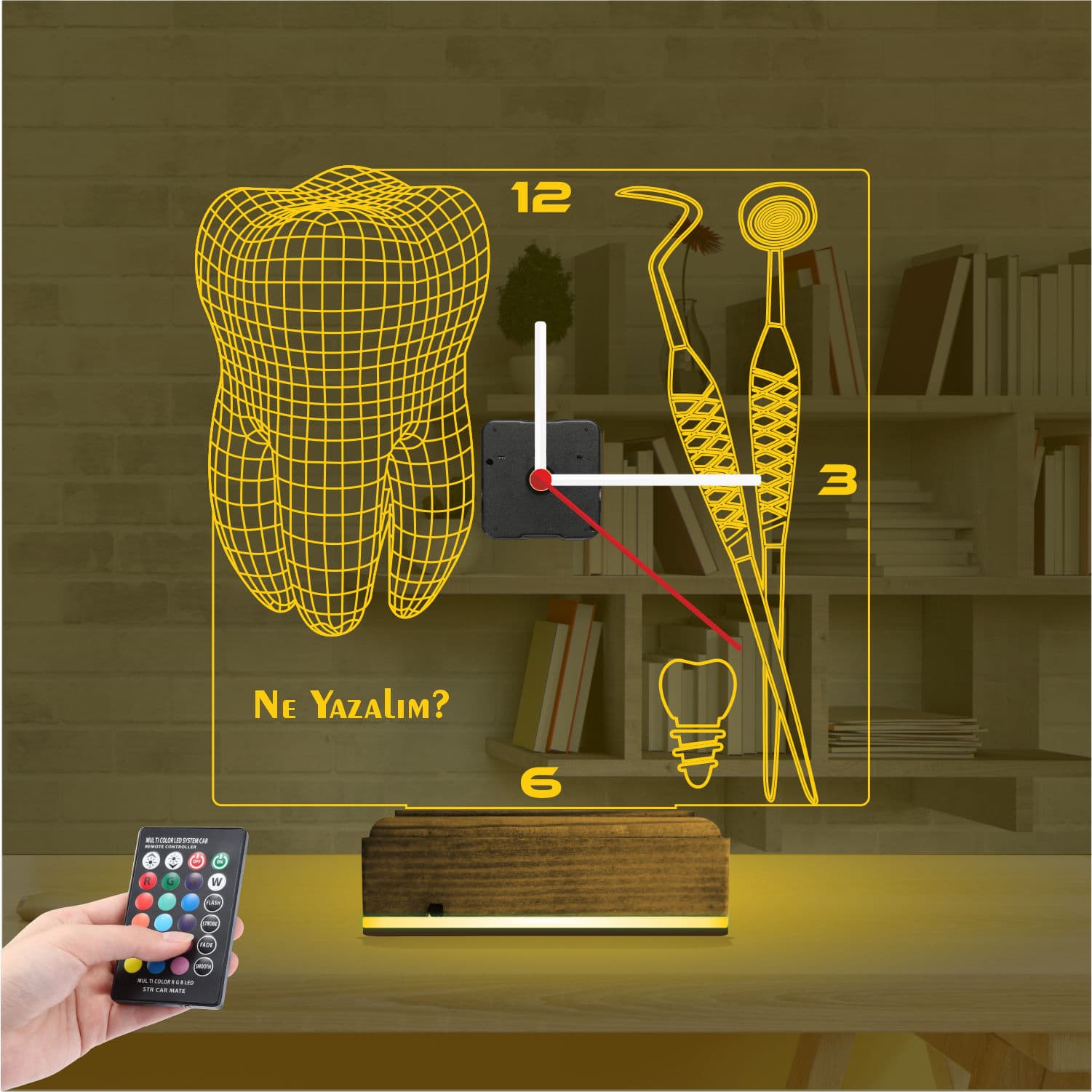 Стоматолог — 3D LED Ночник с часами | Подарок врачу 8