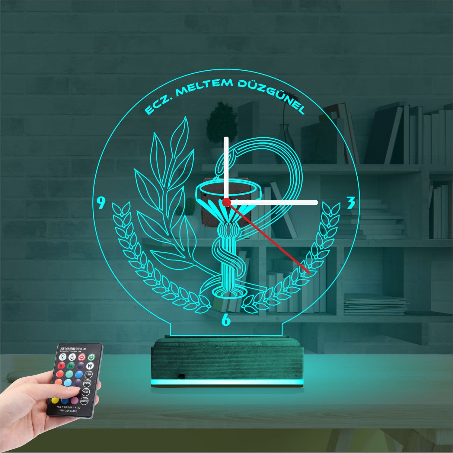 Часы Фармацевта 3D Ночник 3