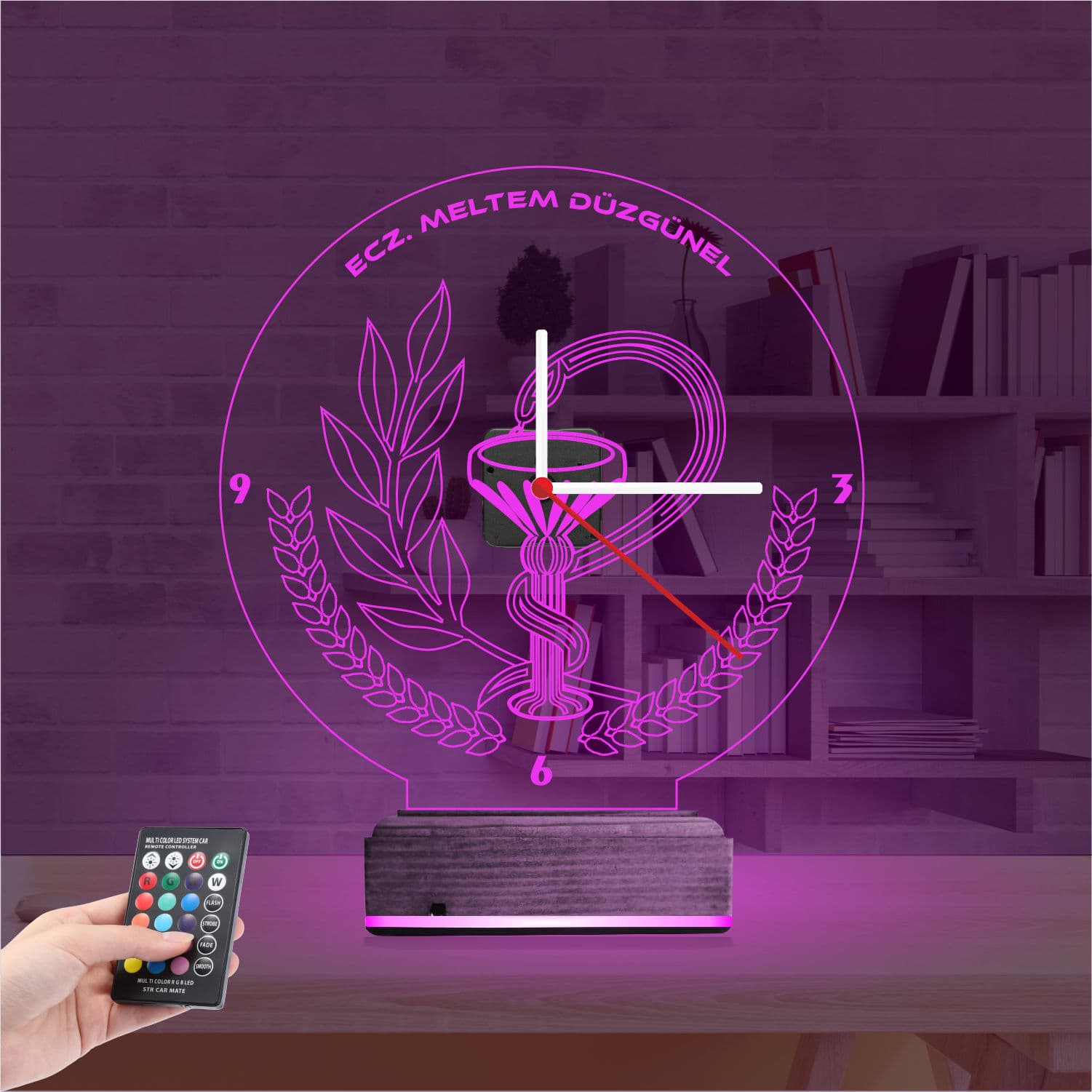 Часы Фармацевта 3D Ночник 4