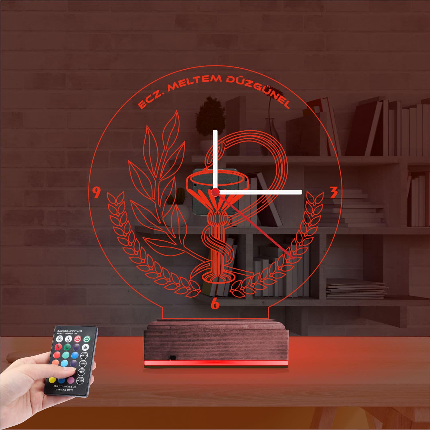 Часы Фармацевта 3D Ночник 7