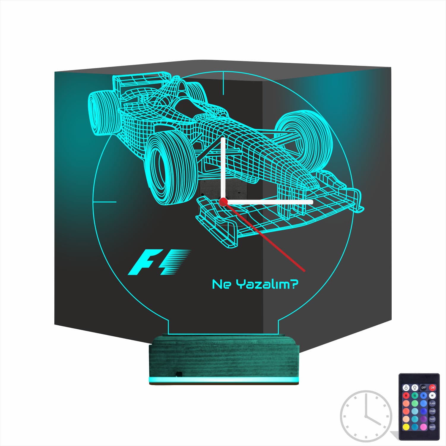 Болид F1 3D Ночник с часами 1