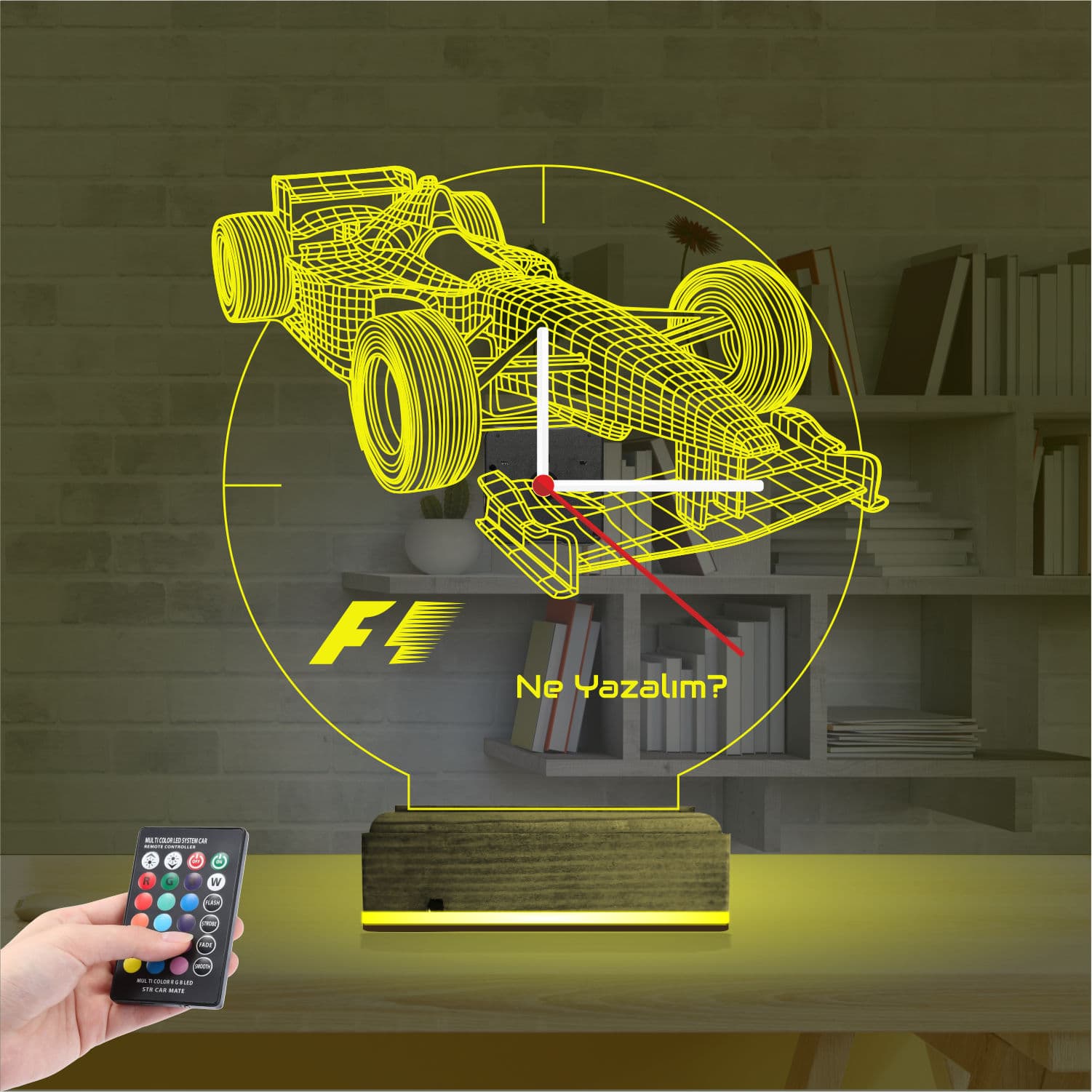 Болид F1 3D Ночник с часами 5