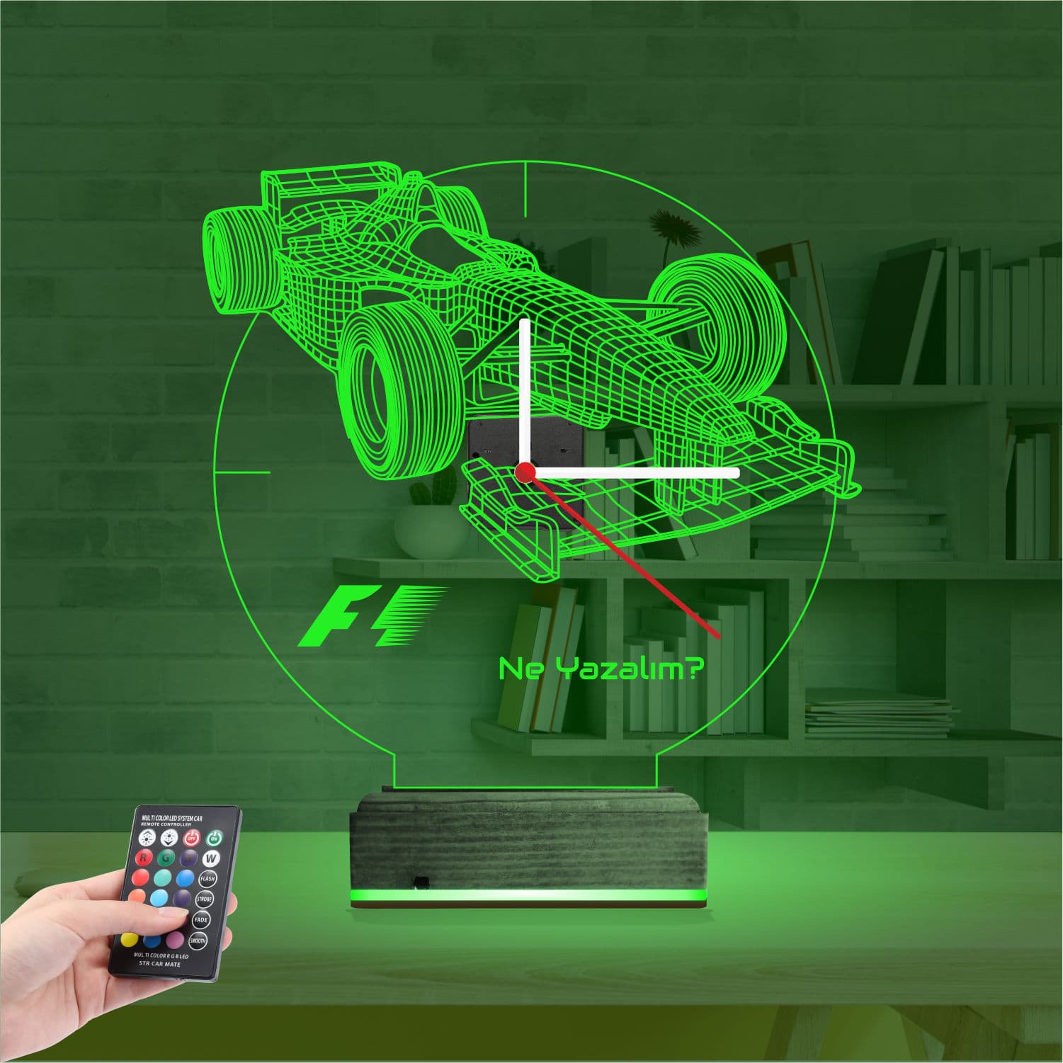 Болид F1 3D Ночник с часами 6