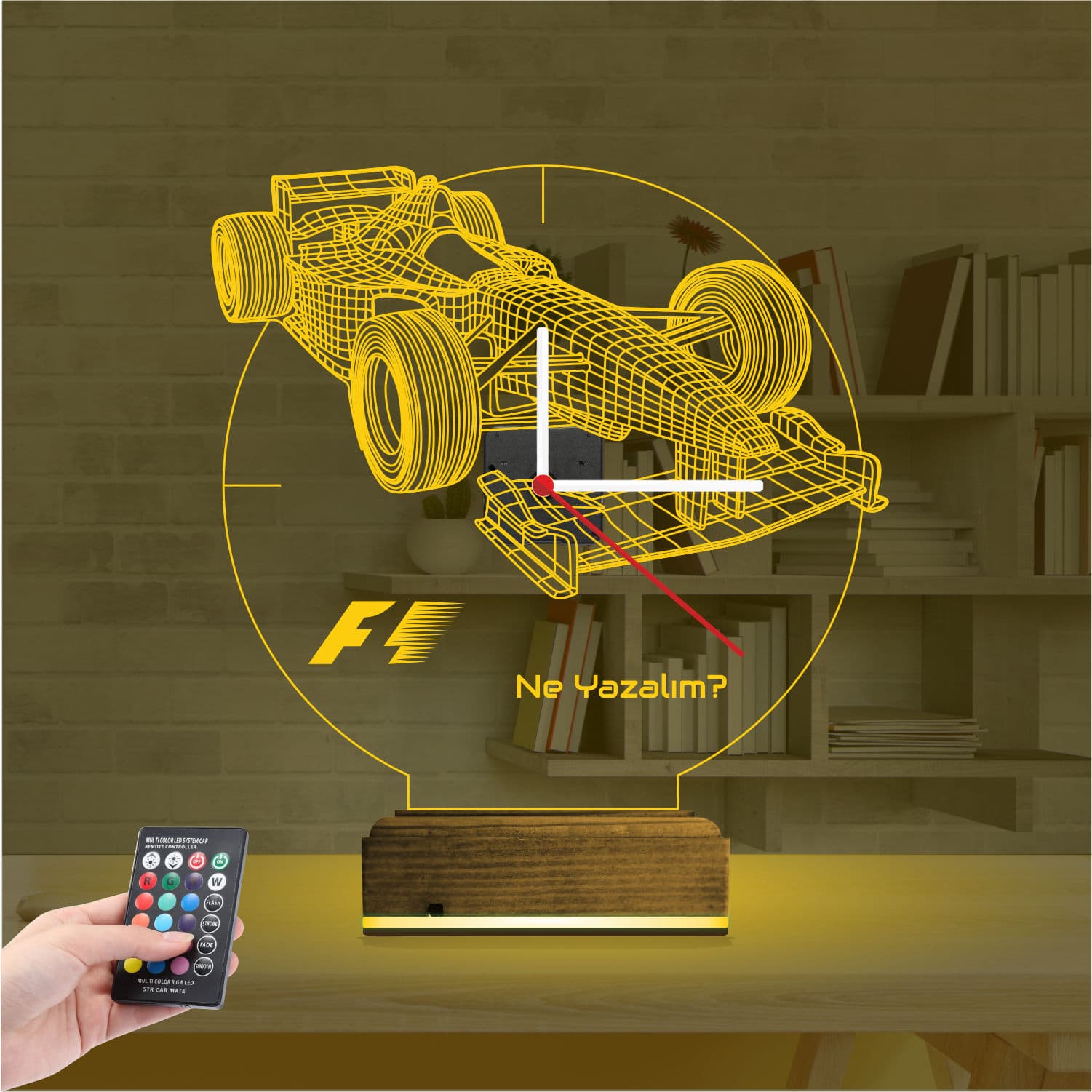 Болид F1 3D Ночник с часами 8