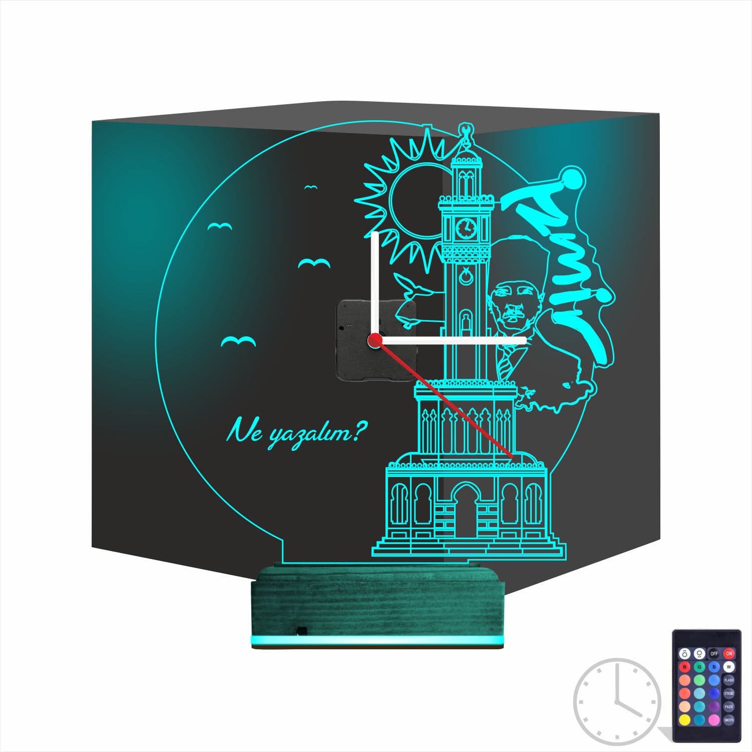 Измир и Ататюрк 3D Ночник с Часами 1