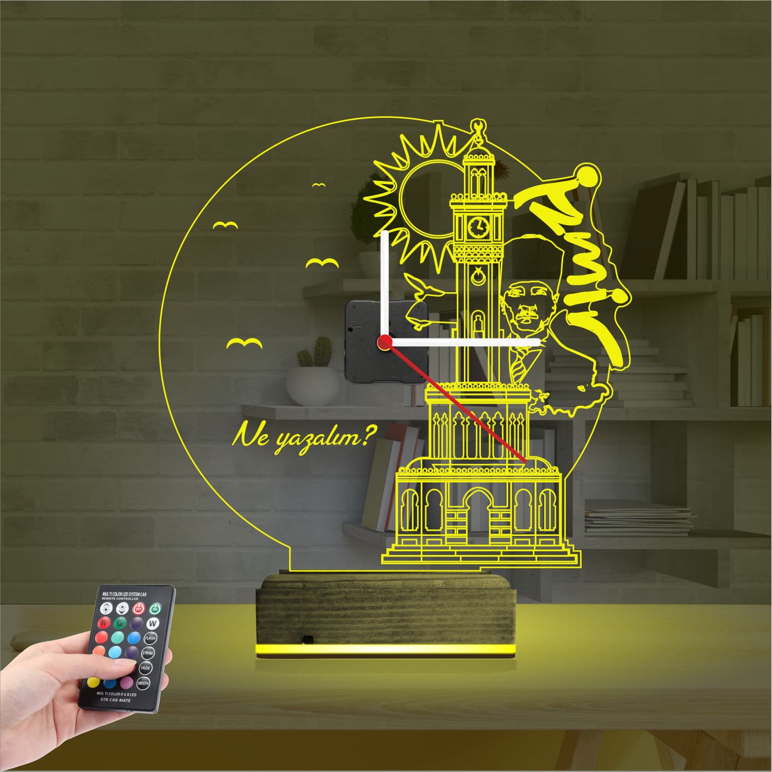 Измир и Ататюрк 3D Ночник с Часами 5