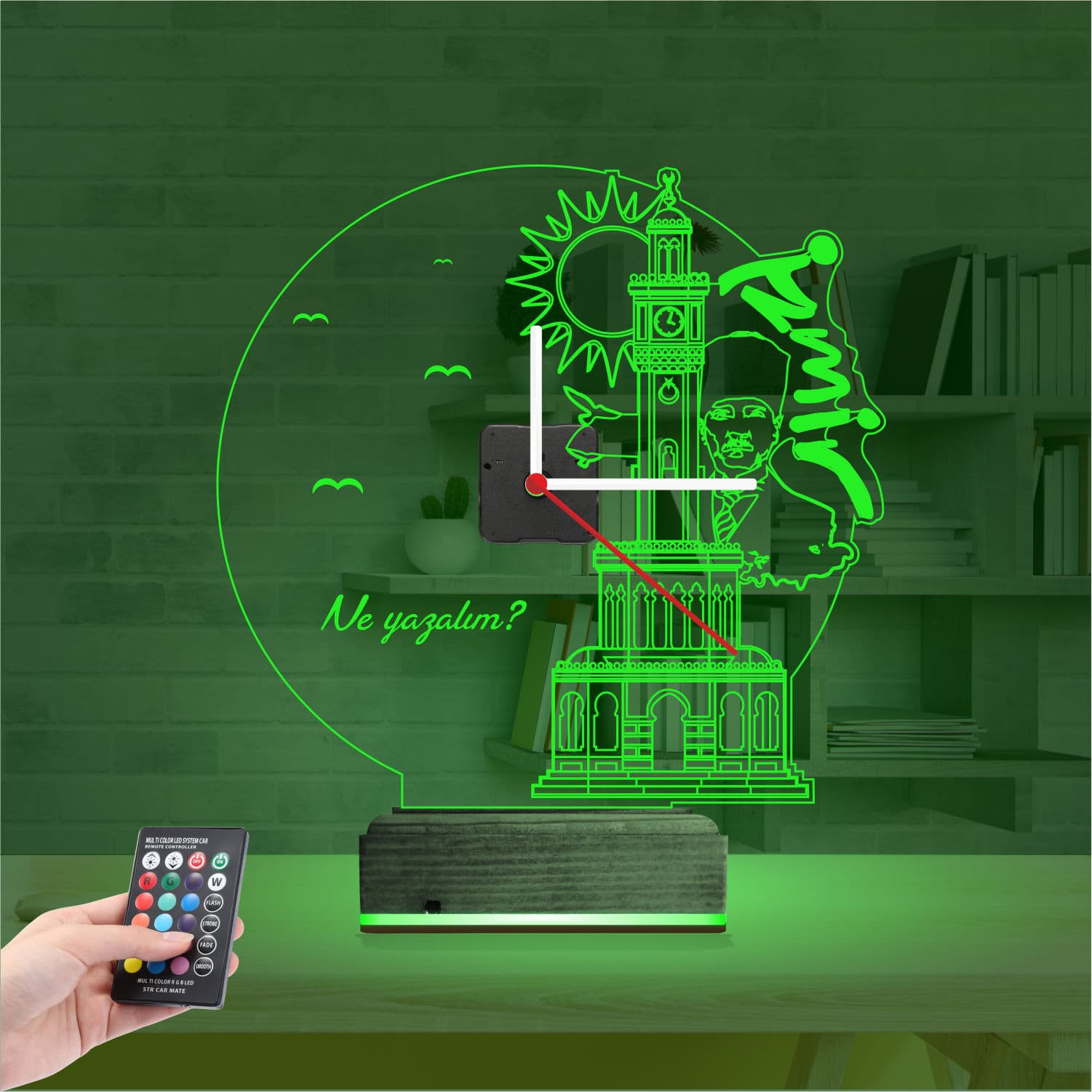 Измир и Ататюрк 3D Ночник с Часами 6