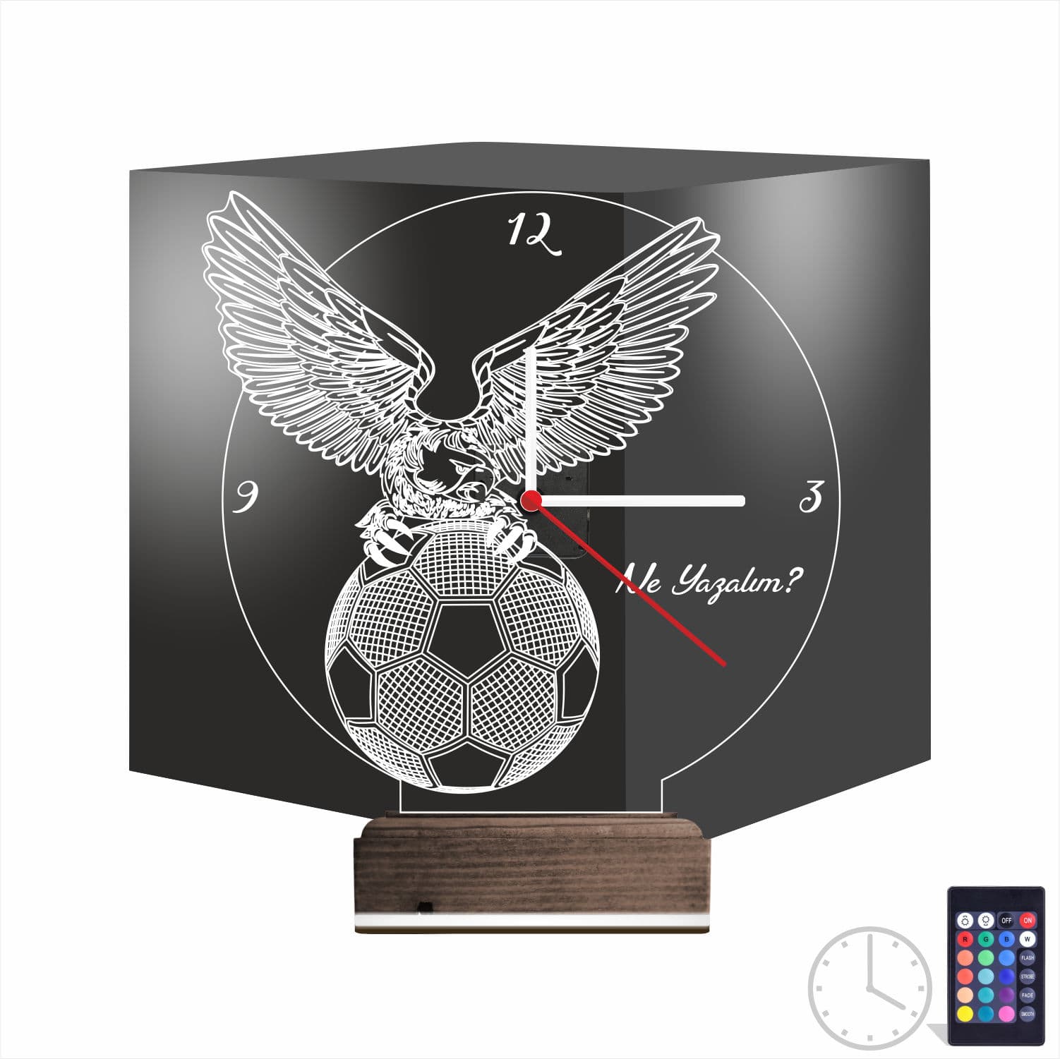 Орёл и Футбол — 3D LED Ночник с часами | Подарок болельщику 1