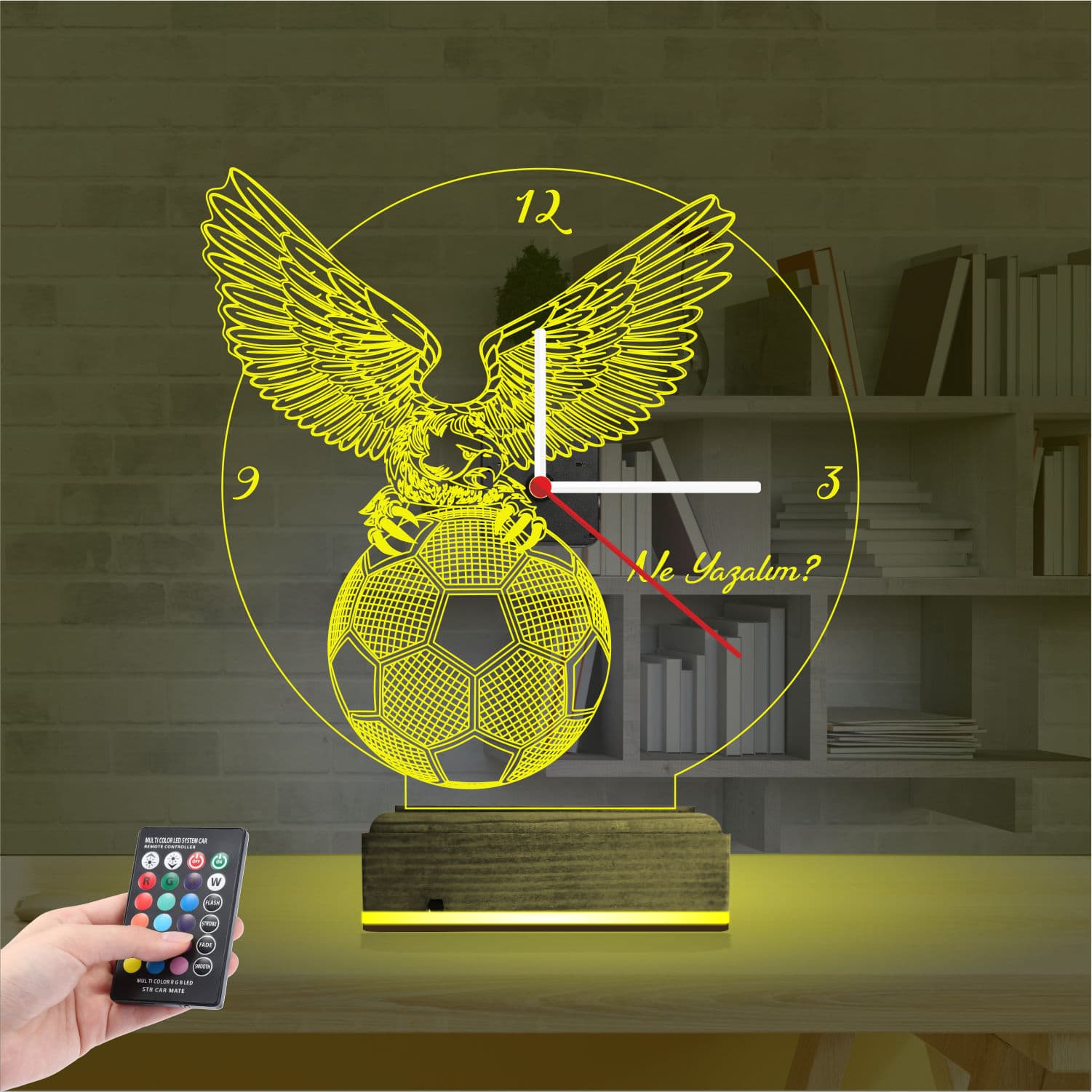 Орёл и Футбол — 3D LED Ночник с часами | Подарок болельщику 5