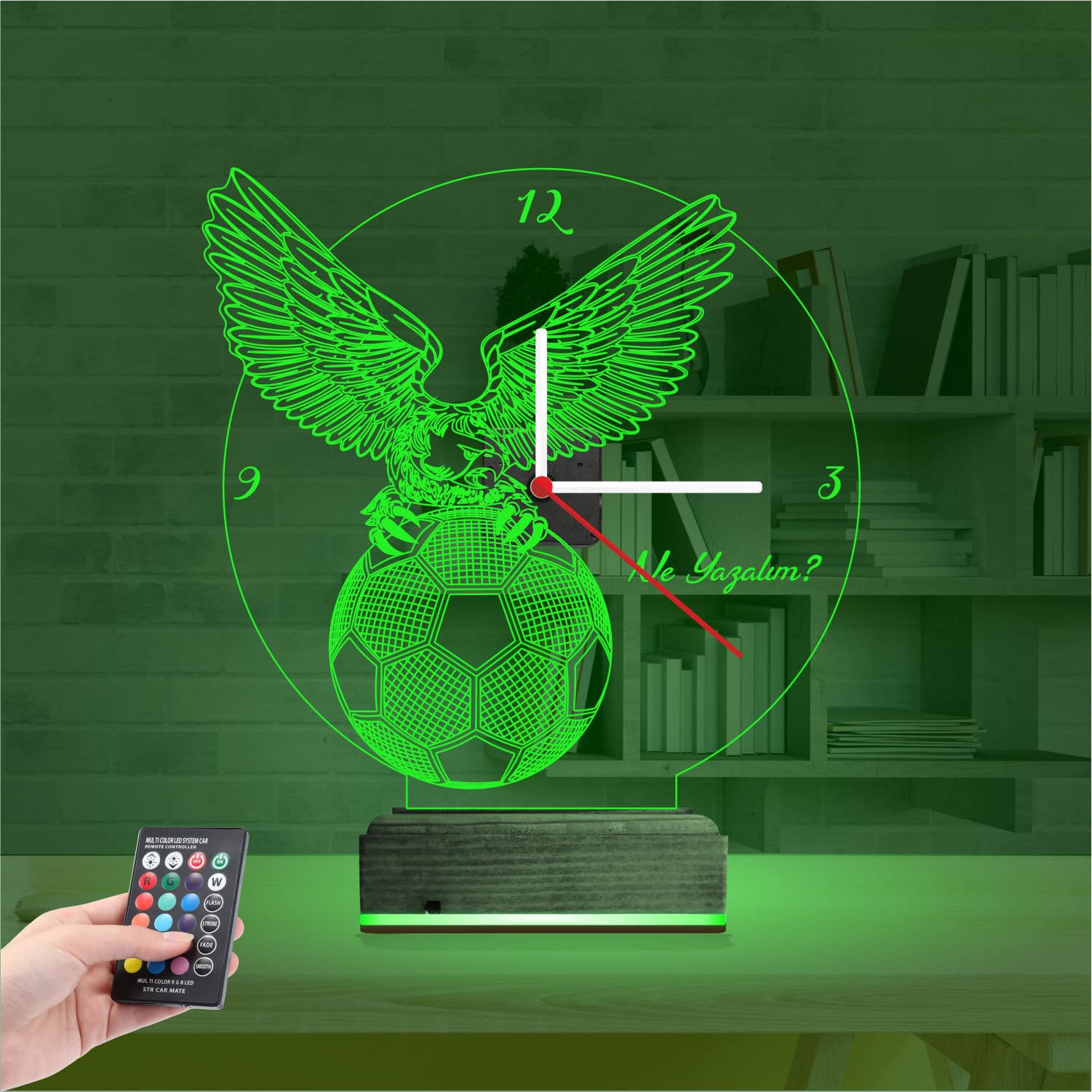 Орёл и Футбол — 3D LED Ночник с часами | Подарок болельщику 6