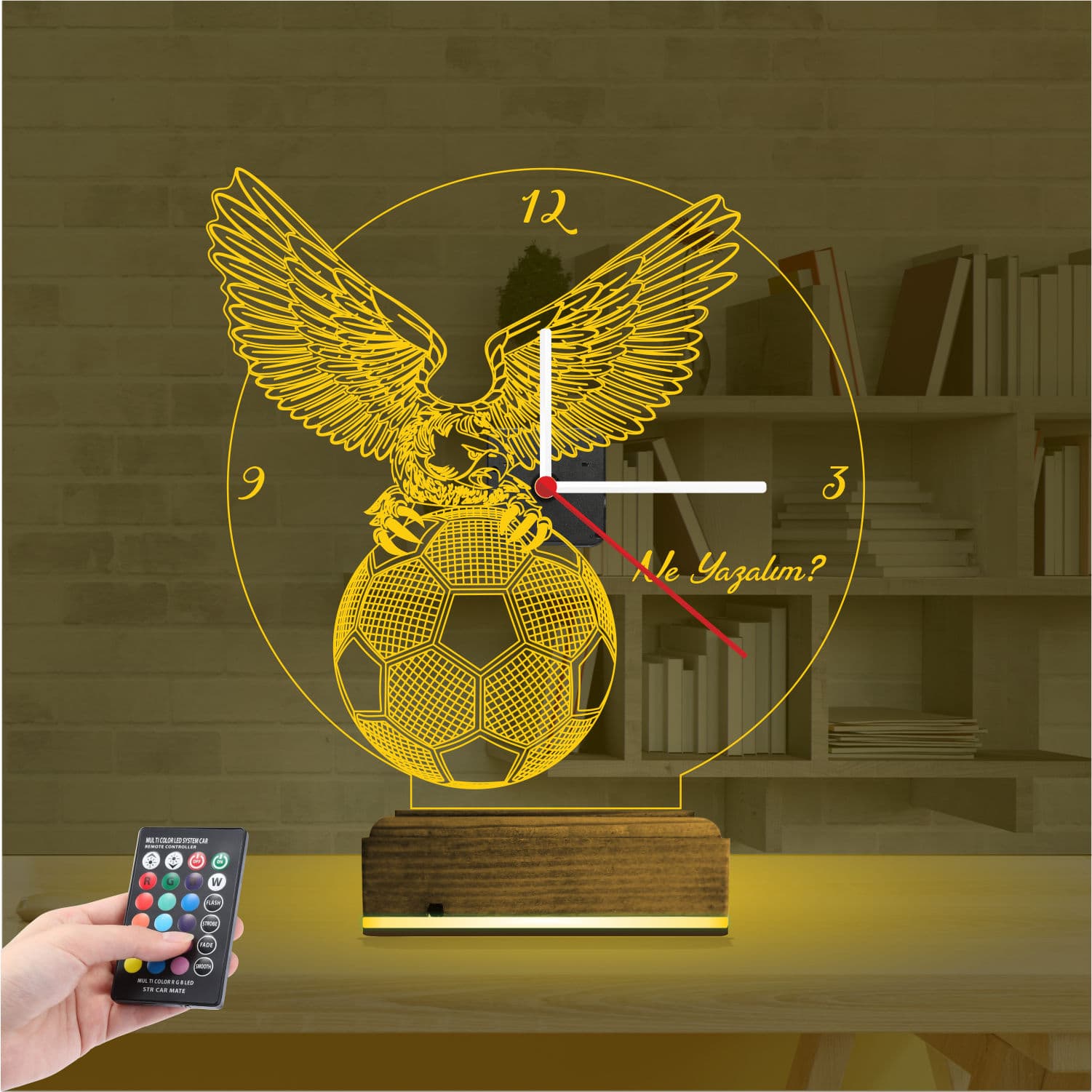 Орёл и Футбол — 3D LED Ночник с часами | Подарок болельщику 8