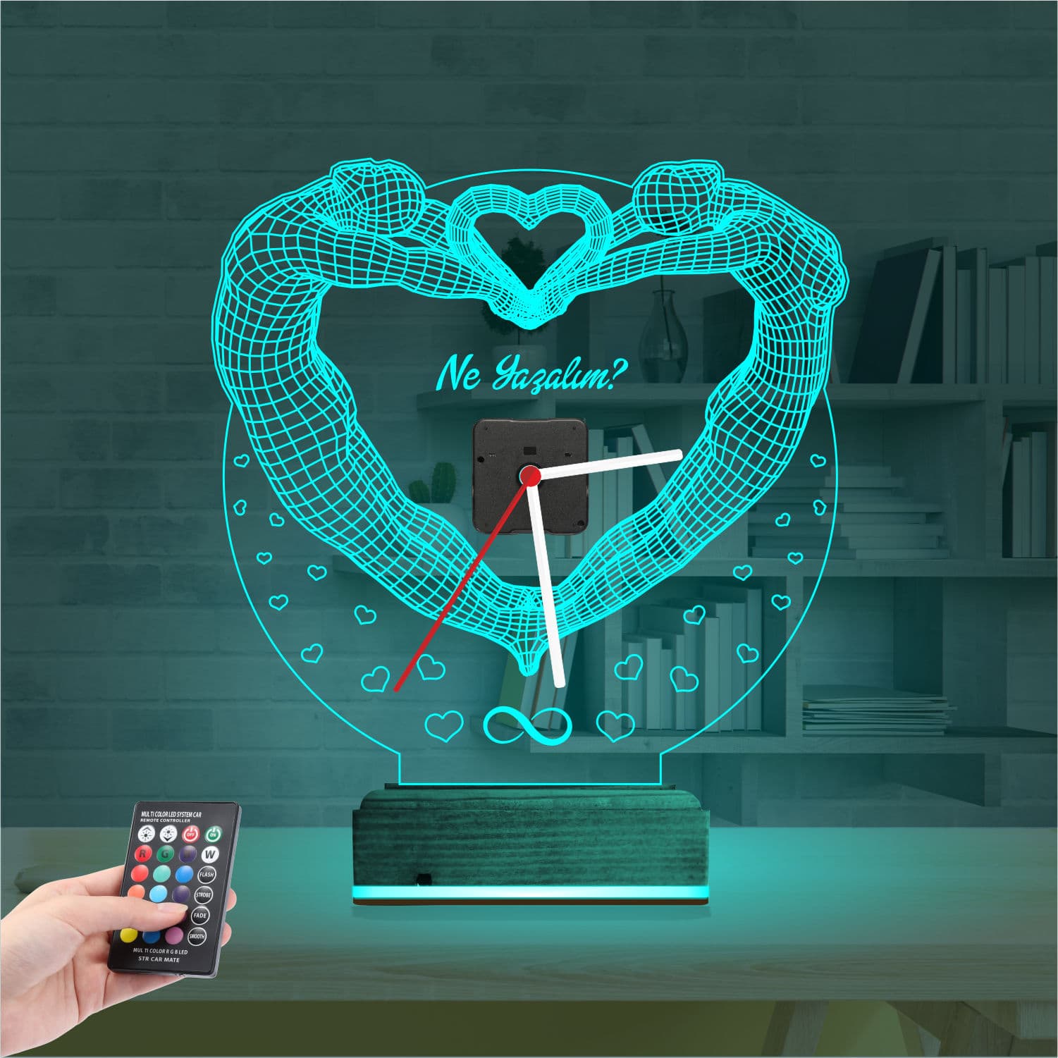 Сердце и бесконечность — 3D LED Ночник | Подарок любимым 3