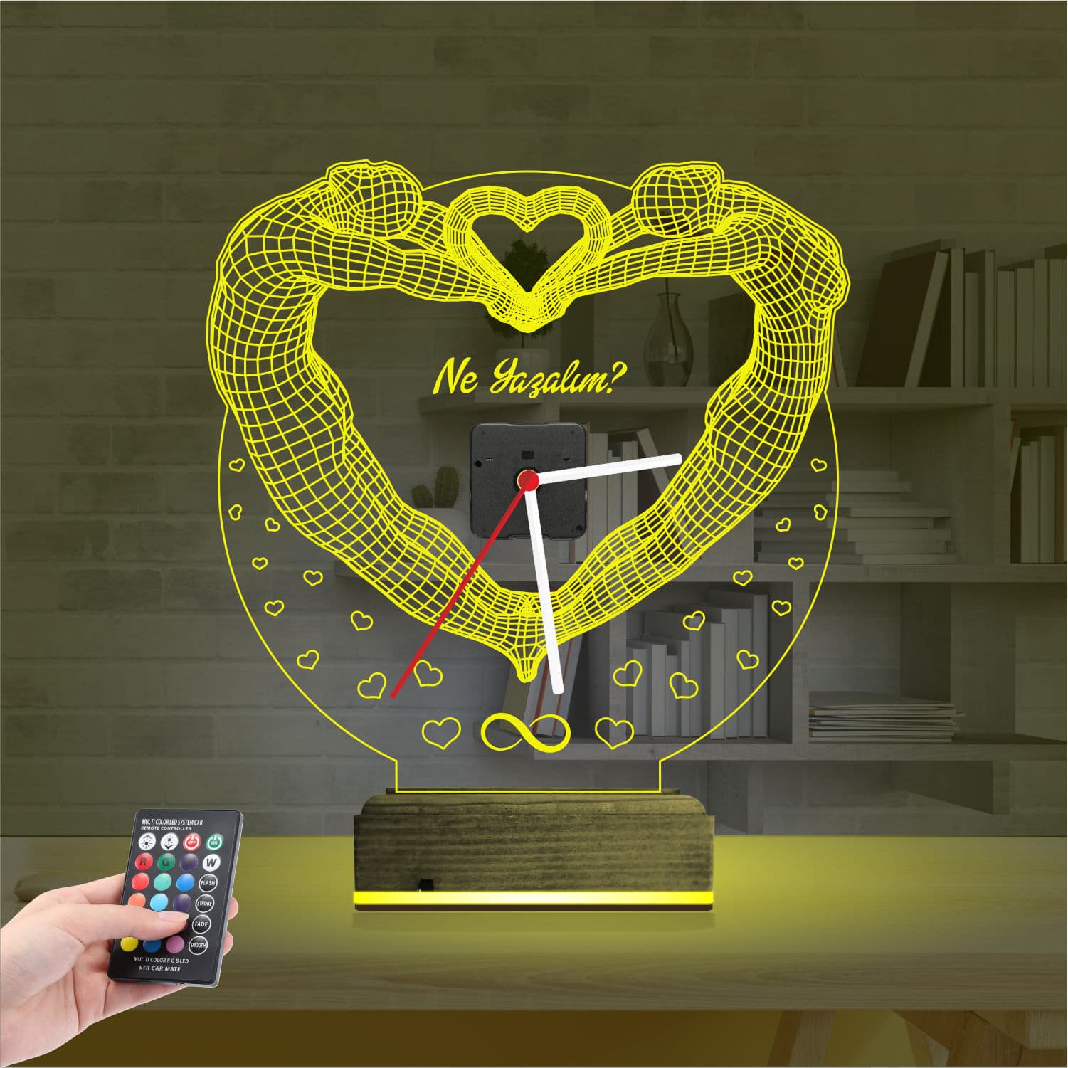 Сердце и бесконечность — 3D LED Ночник | Подарок любимым 5